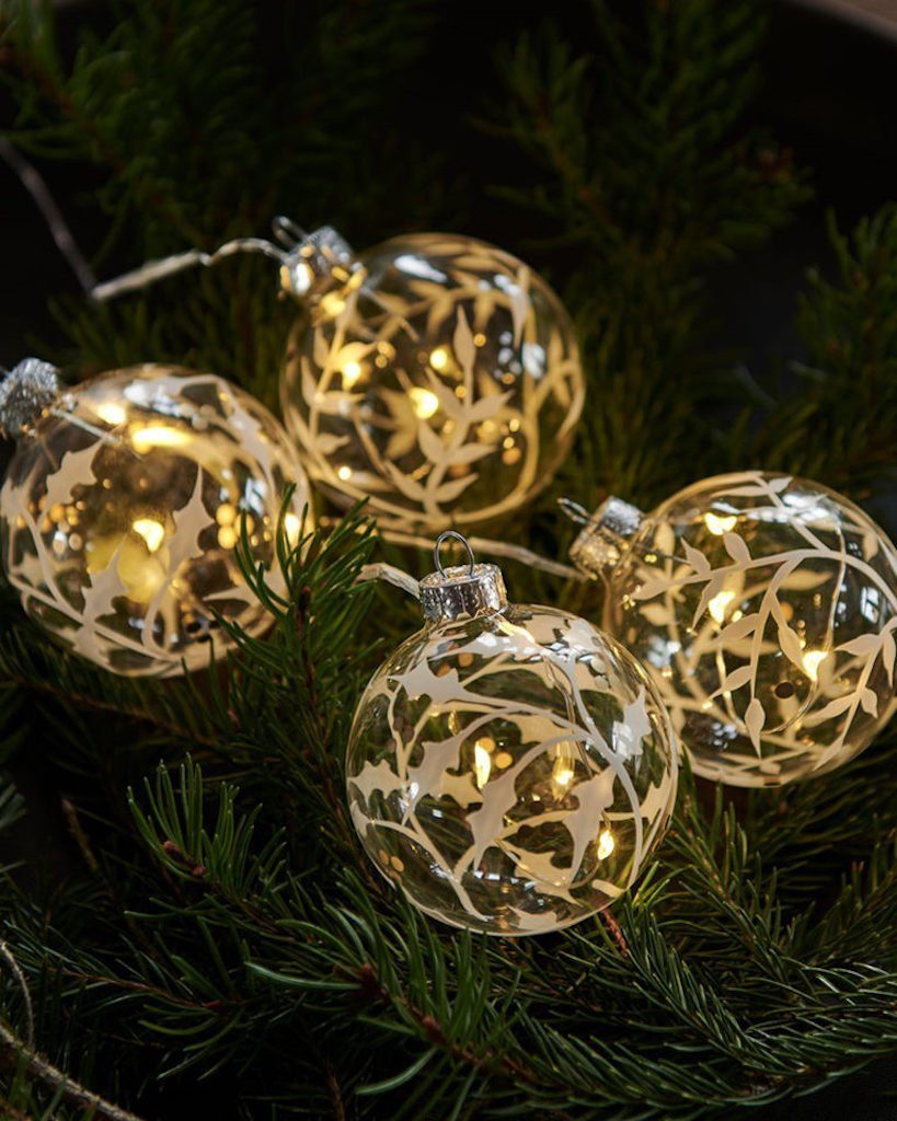 fest Sirius batteriebetrieben gold, Dekolicht LED Leuchtkugeln Sirius A/S warmweiß integriert, LED Eva Home Christmas LED