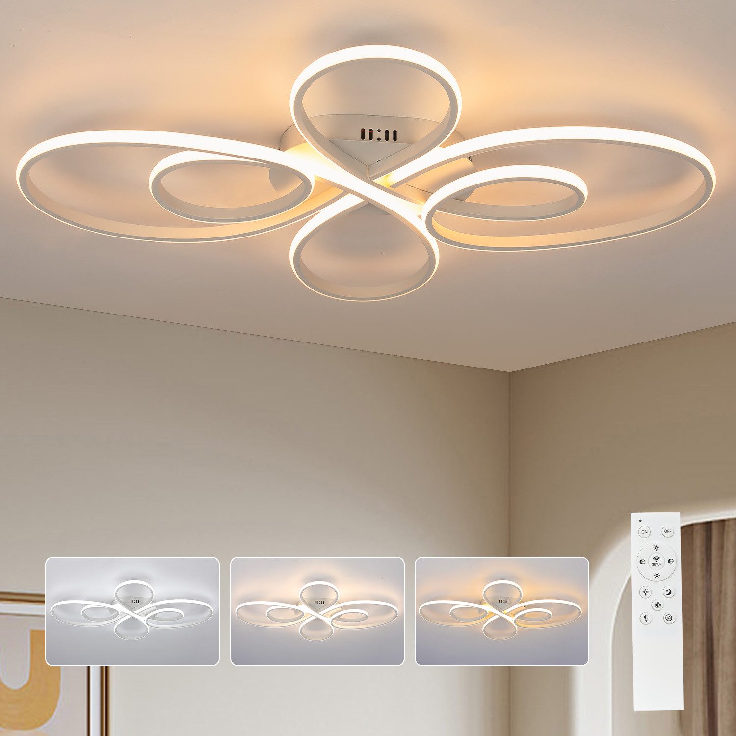 LETGOSPT Deckenleuchte 42W LED Deckenlampe in günstig online kaufen
