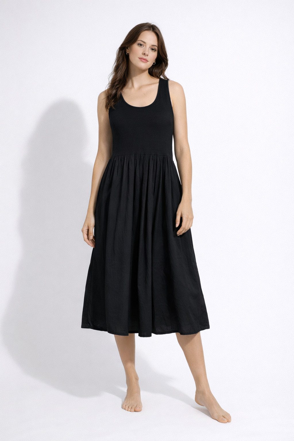 ITALY VIBES Sommerkleid - ärmelloses Kleid Damen - Midikleid - Jerseykleid - Strandkleid ONE SIZE / passend für Größe XS - L