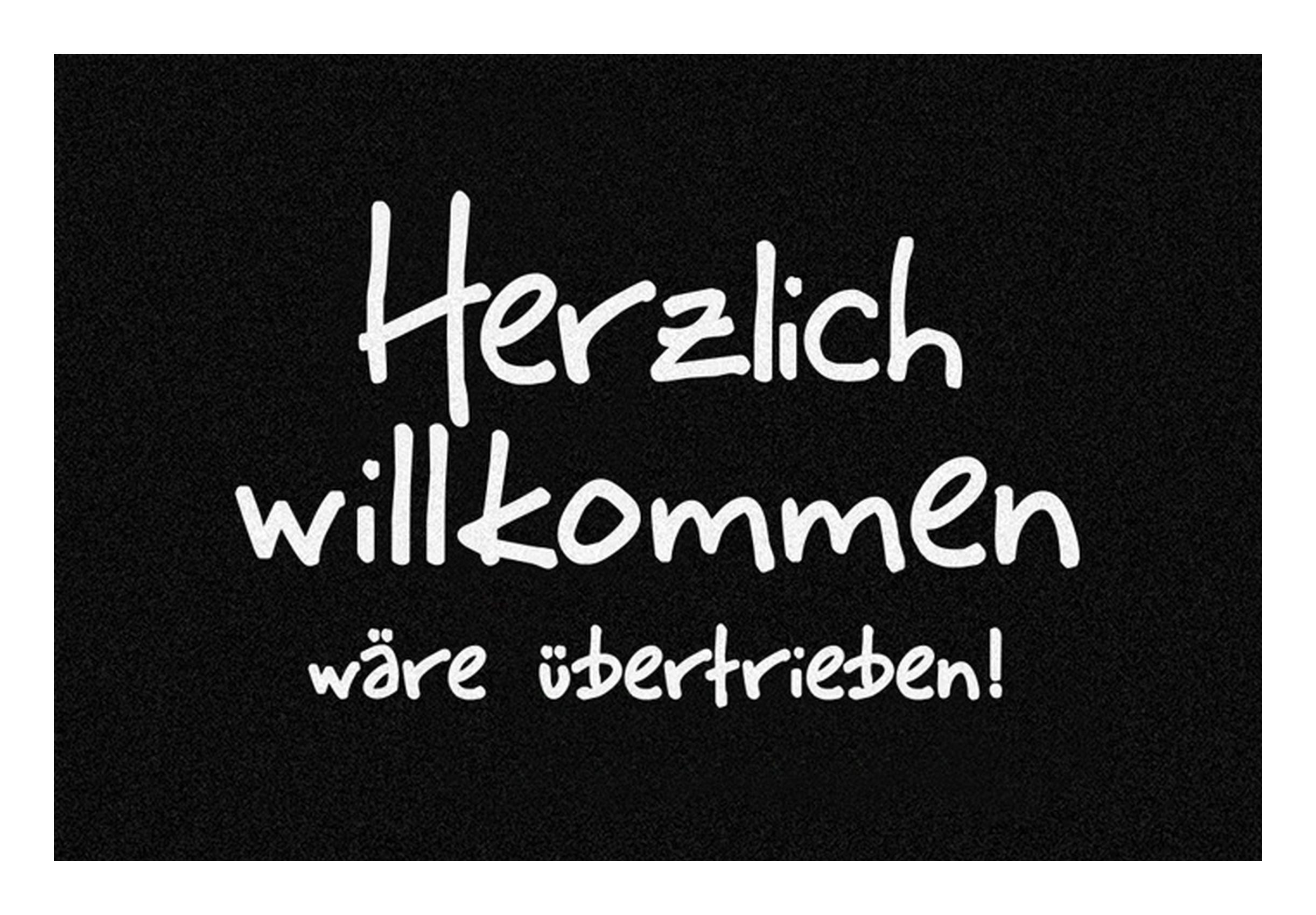 Rockbites Fußmatte Rockbites - Fußmatte Türmatte "Herzlich willkommen" Schwarz Nr. 170