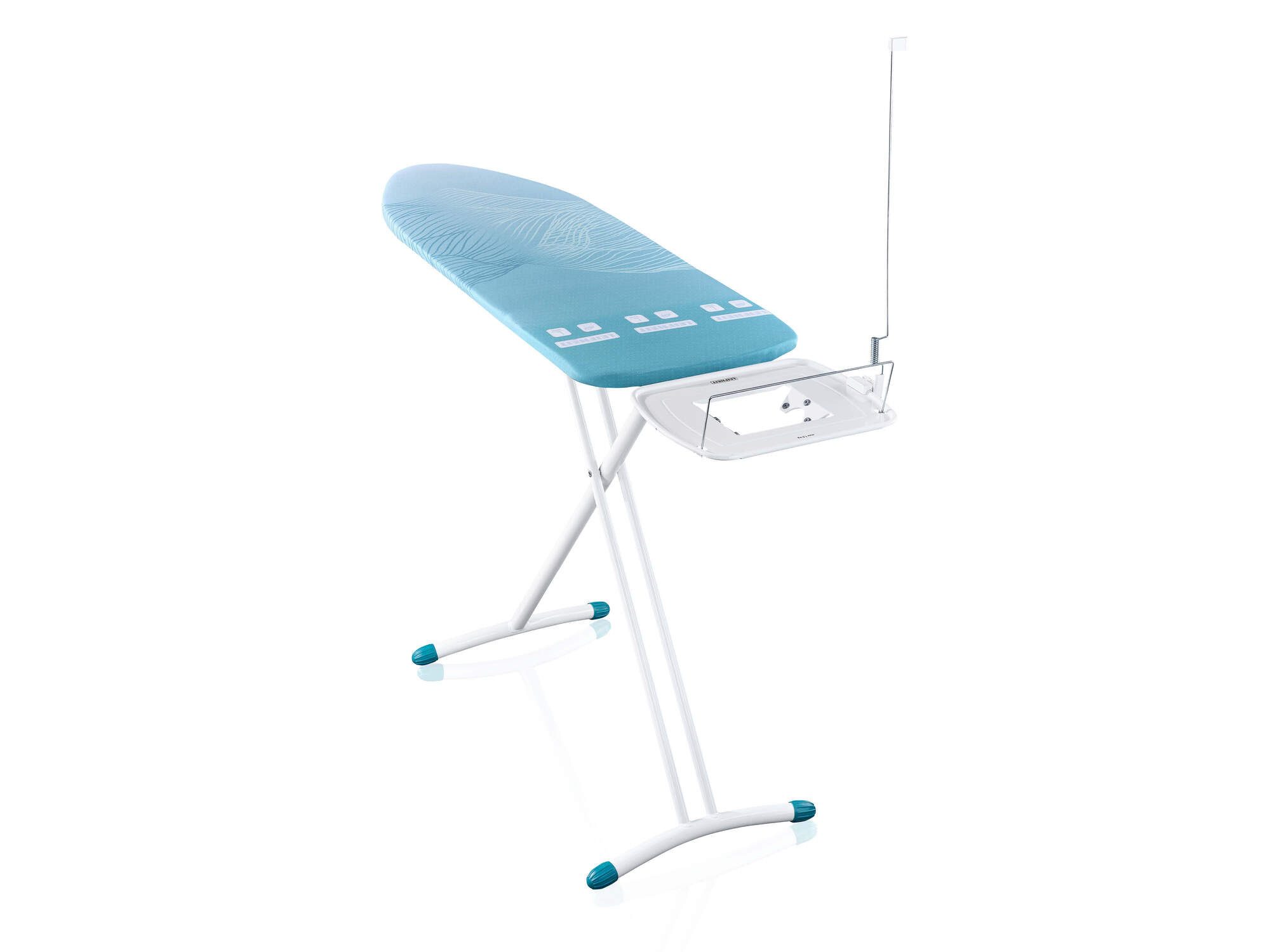 Leifheit Bügelbrett Bügeltisch Air Board Express L Solid MAXX, Bügelfläche 45.0x130.0 cm, Höhenverstellbar, Bügelfläche 130 x 45cm, auch für Dampfstationen