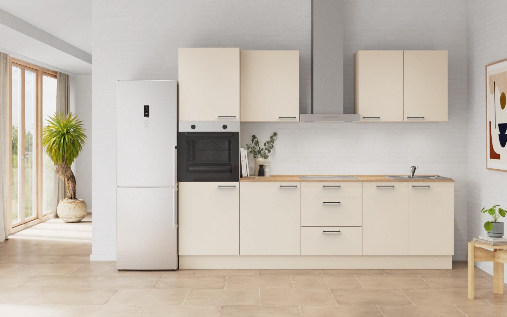 nobilia® Küchenzeile Norr, individuell anpassbar, gratis Küchenplanung mit Profis, (Breite 270 cm), vormontiert, wahlw. mit E-Geräten, inkl. Lieferung