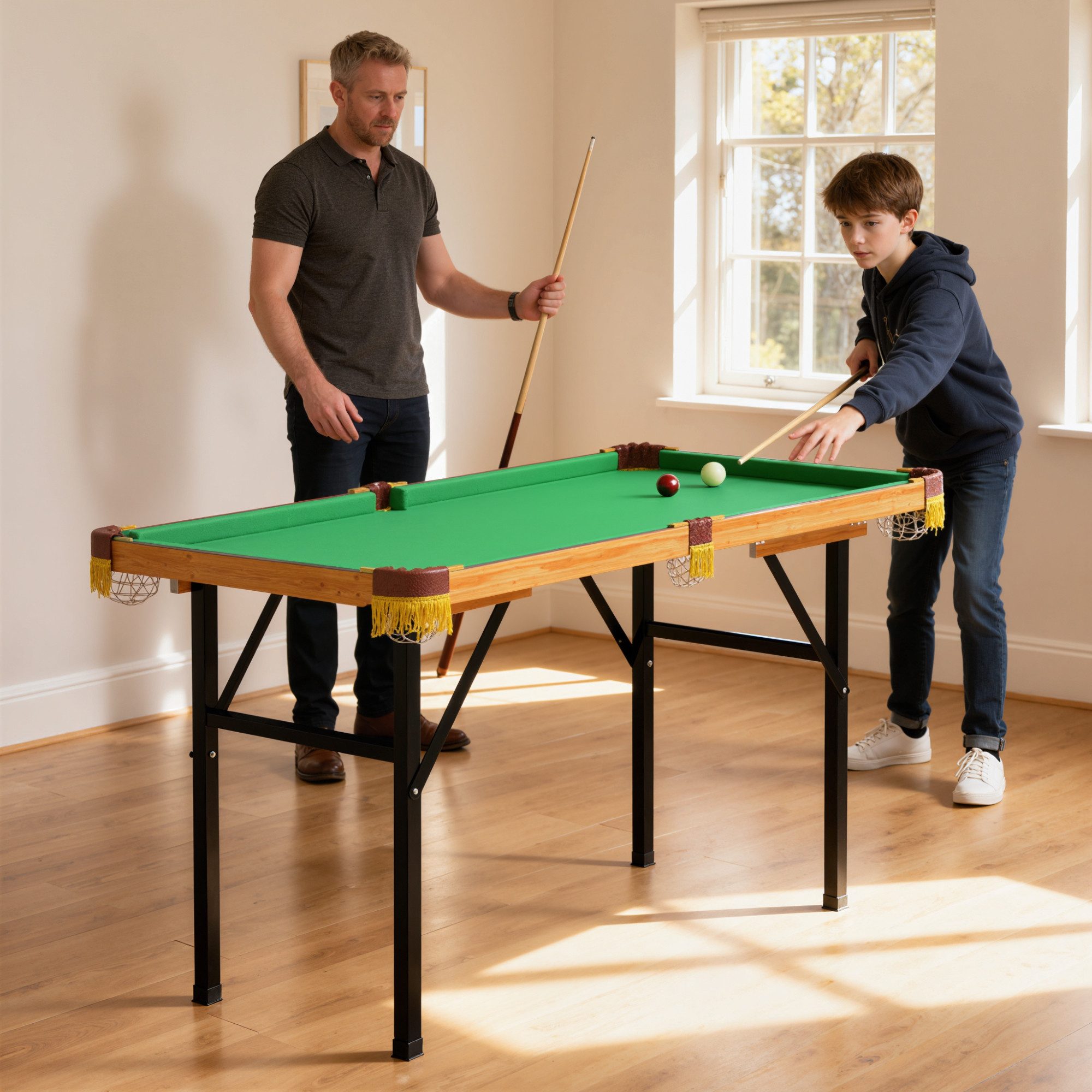 SPORTNOW Billardtisch Billardtisch klappbar Mini Pool Billiard Tisch mit Zubehör, (Spieltisch, 22-tlg), für Zuhause, Grün