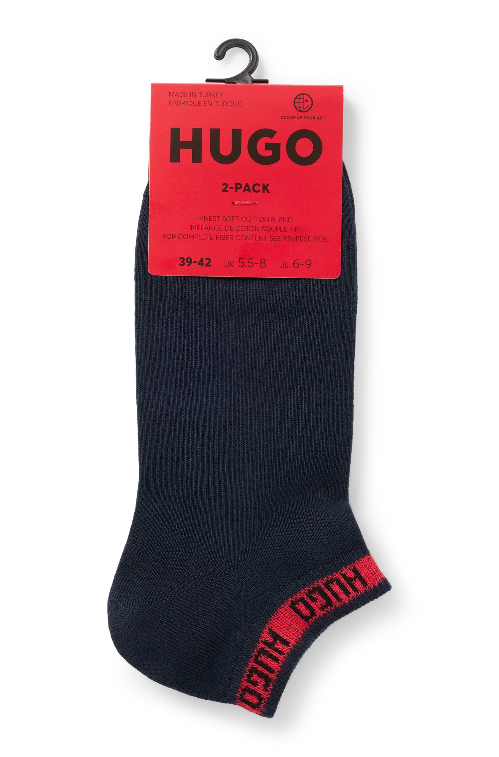 HUGO Freizeitsocken 2P AS TAPE CC (Packung, 2er Pack) mit Logo