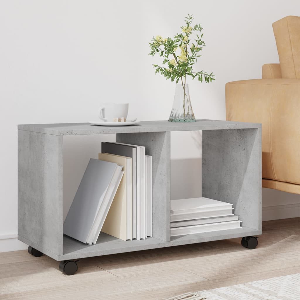 vidaXL Beistelltisch Rollschrank Betongrau 72x33x42,5 cm günstig online kaufen