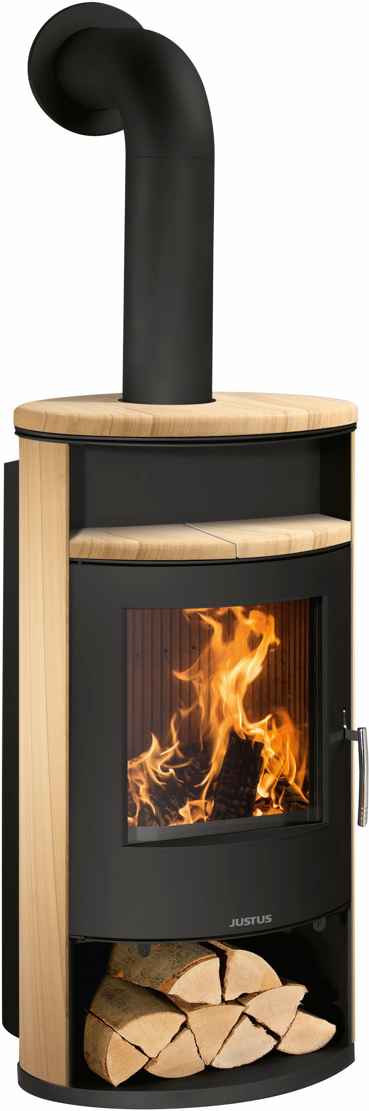 JUSTUS Kaminofen Island Aqua, 4 kW, Zeitbrand