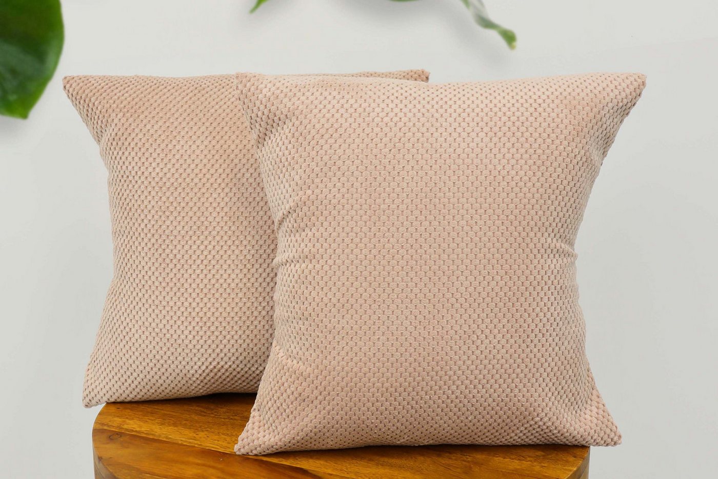 Amilian Dekokissen 2er Set Kissen - Zierkissen - Sofakissen mit Füllung und Kissenbezug, (2 Stück), Kopfkissen, Kuschelkissen, Couchkissen mit Kissenfüllung