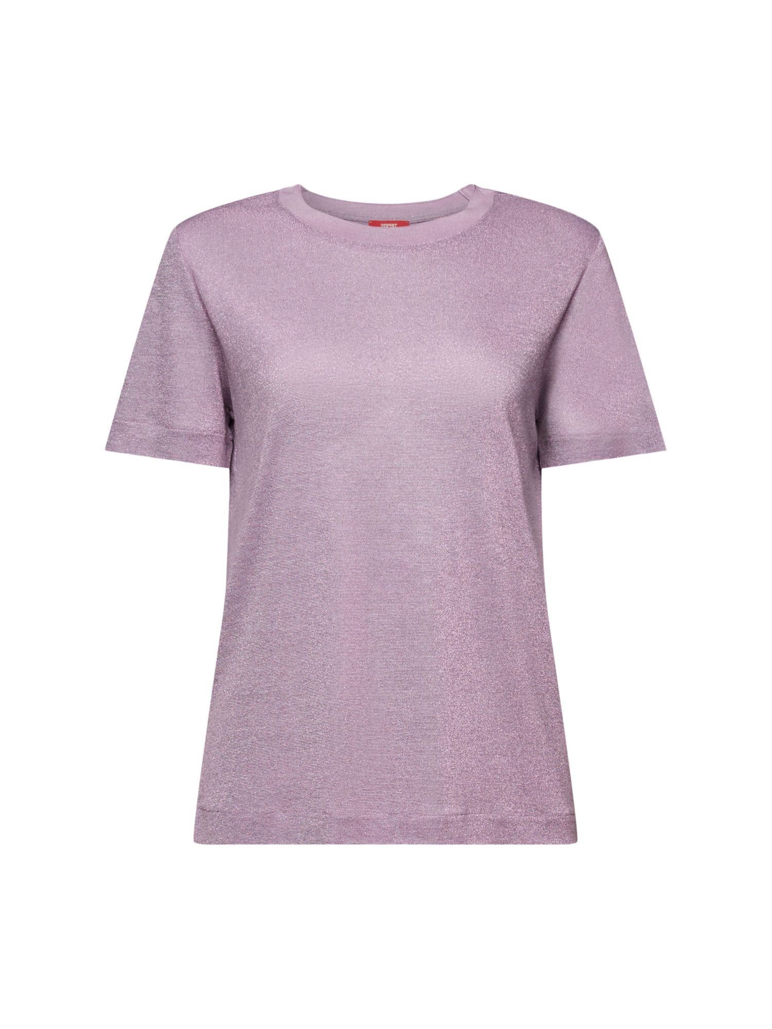 LAVENDER (1-tlg) T-Shirt Glitzerlook im T-Shirt Esprit