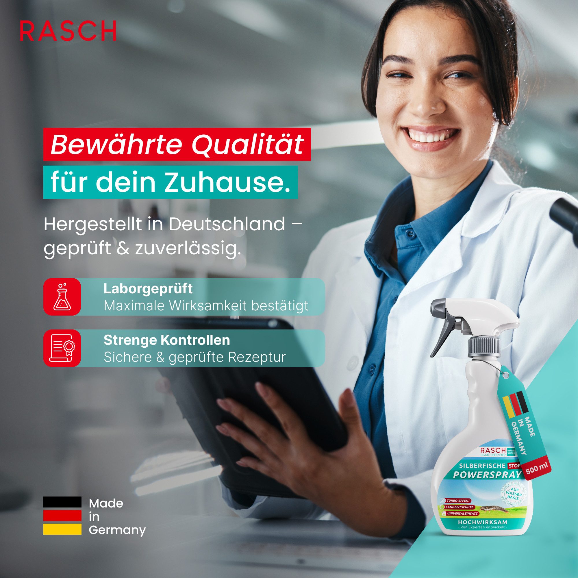 Rasch Insektenspray Rasch Home Defender - Silberfische Stop Power Spray - 500 ml, 500 ml, 1-St., 500 ml – Bild 5 von 5