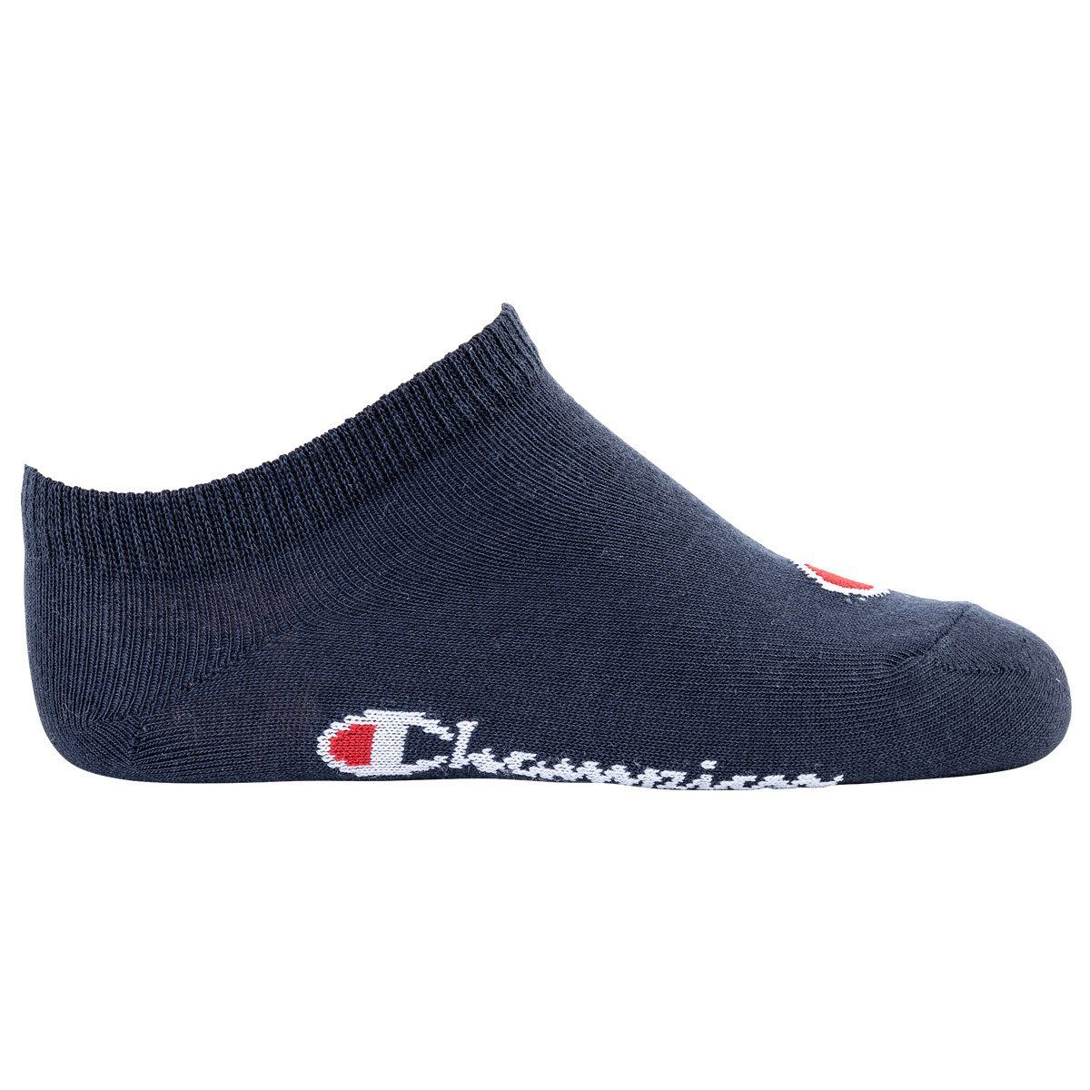 3er Kinder Pack- Socken, Champion Blau/Weiß/Grau einfarbig Sneaker, Freizeitsocken
