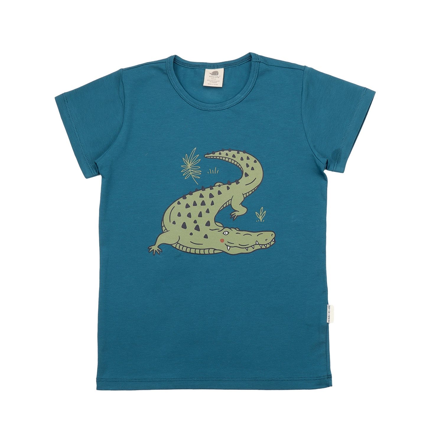 T-Shirt Bio-Baumwoll T-Shirt mit lustigem Krokodilmotiv