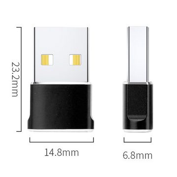 Cadorabo 3x USB C auf USB USB-Adapter, 3x USB Adapter - USB auf USB C Adapter Konverter