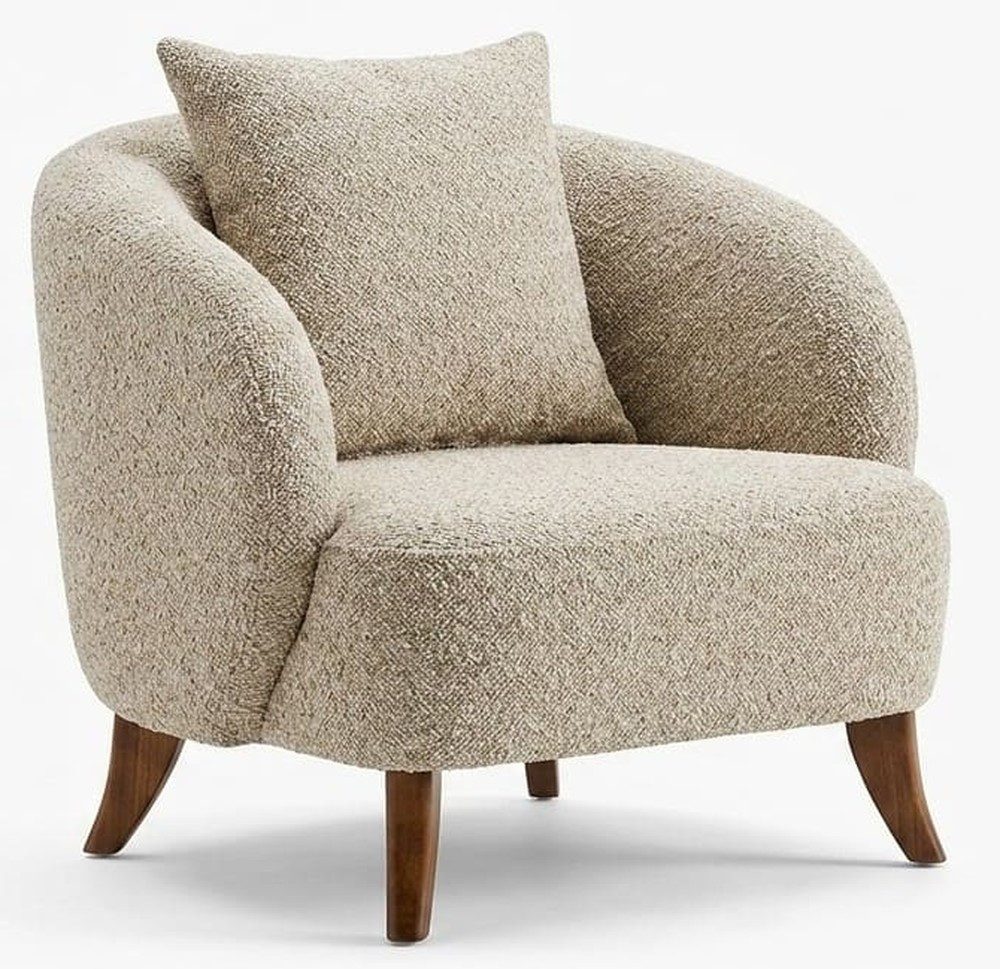 Xlmoebel Loungesessel Beiger Loungesessel im modernen, minimalistischen Design mit (1-St), Made in Europa