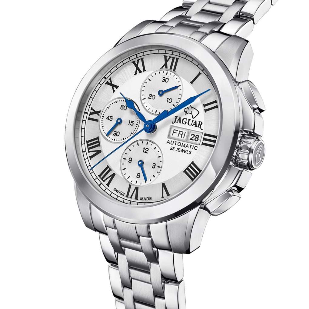 Jaguar Automatikuhr Automatik J978_2, Armbanduhr, Herrenuhr, Swiss Made, Mechanische Uhr, Edelstahlarmband