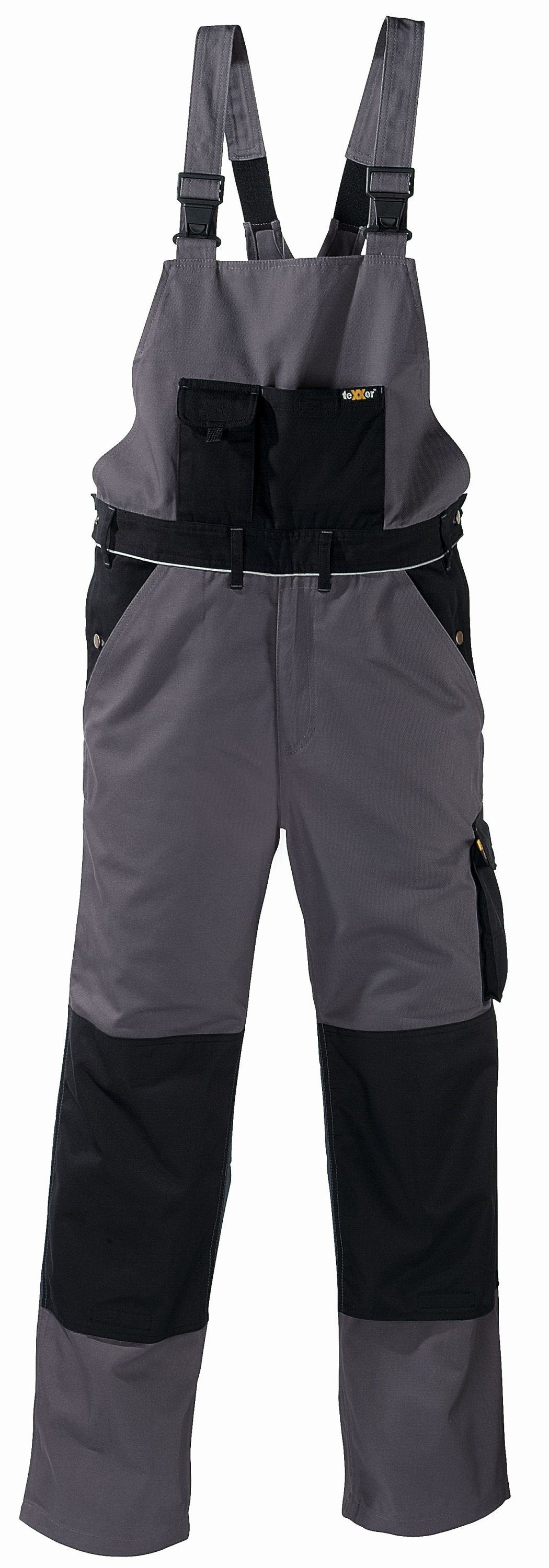 TRIZERATOP Arbeitslatzhose (320 g/m) Latzhose AMAZONAS grau/schwarz Gr. 26 (1-tlg)