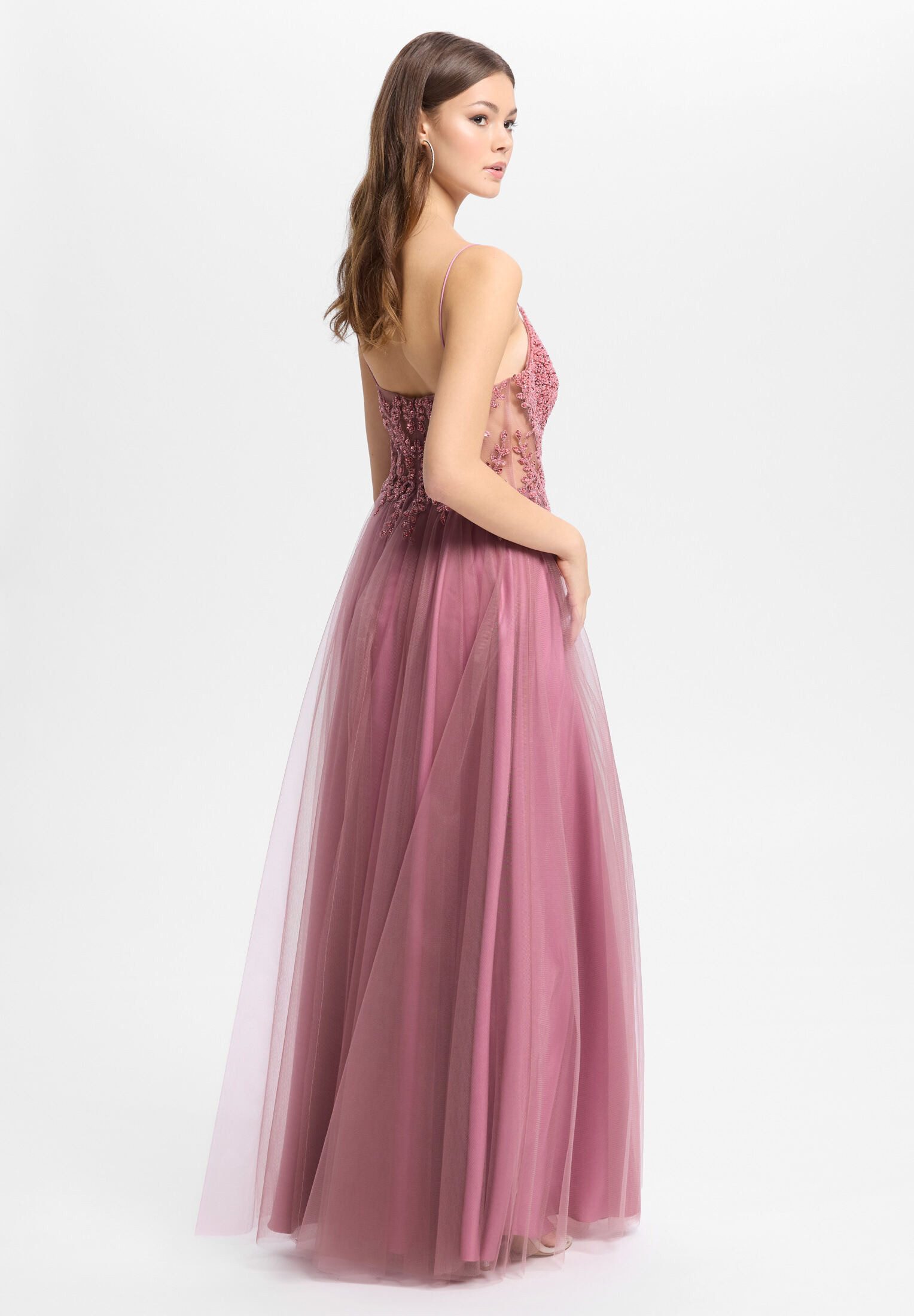Hey Kyla Abendkleid - Tüllkleid mit Stickerei Taillierter Schnitt mit ausgestelltem Rockteil