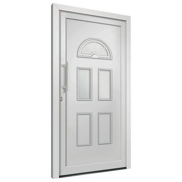 vidaXL Haustür Haustür Weiß 88x190 cm Eingangstür Außentür Nebeneingangstür