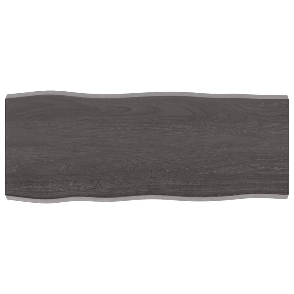 furnicato Tischplatte 100x40x(2-4) cm Massivholz Behandelt Baumkante (1 St)