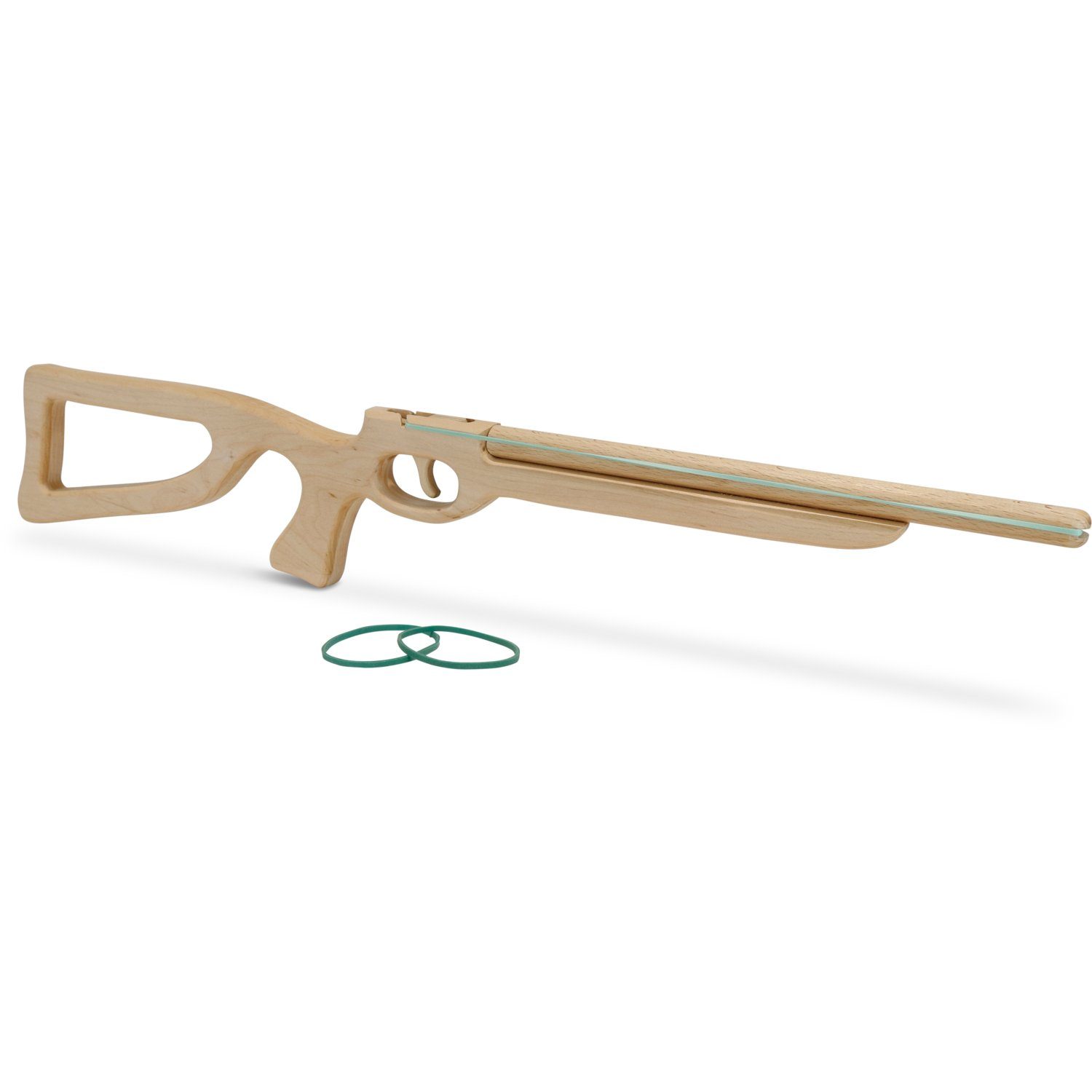 BestSaller Kinderbogenset Holz-Gewehr im Wettkampf Design mit Funktion inkl. Schieß-Gummis, ca