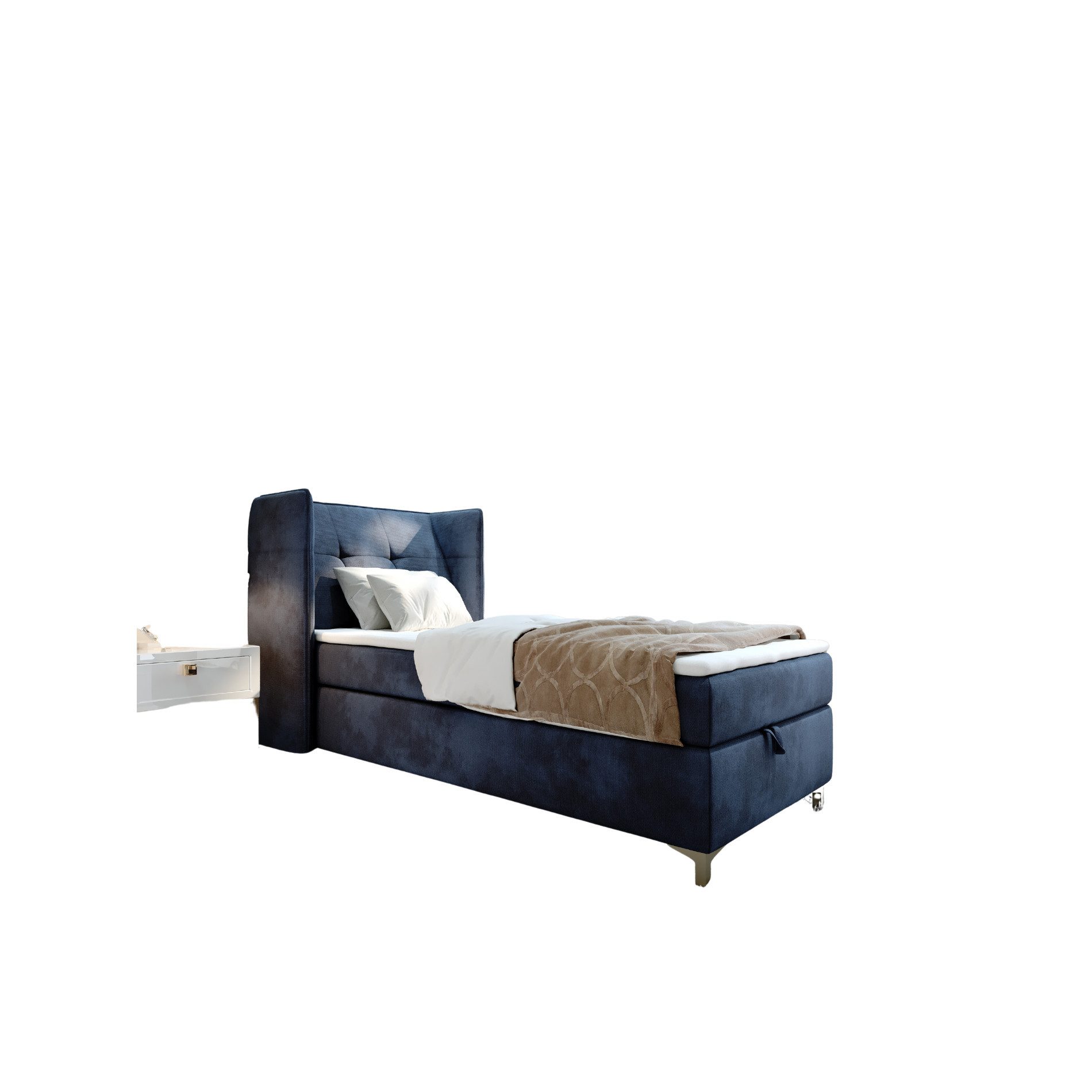AN-MOEBEL4U Boxspringbett LOTOS in Samtstoff inkl. günstig online kaufen