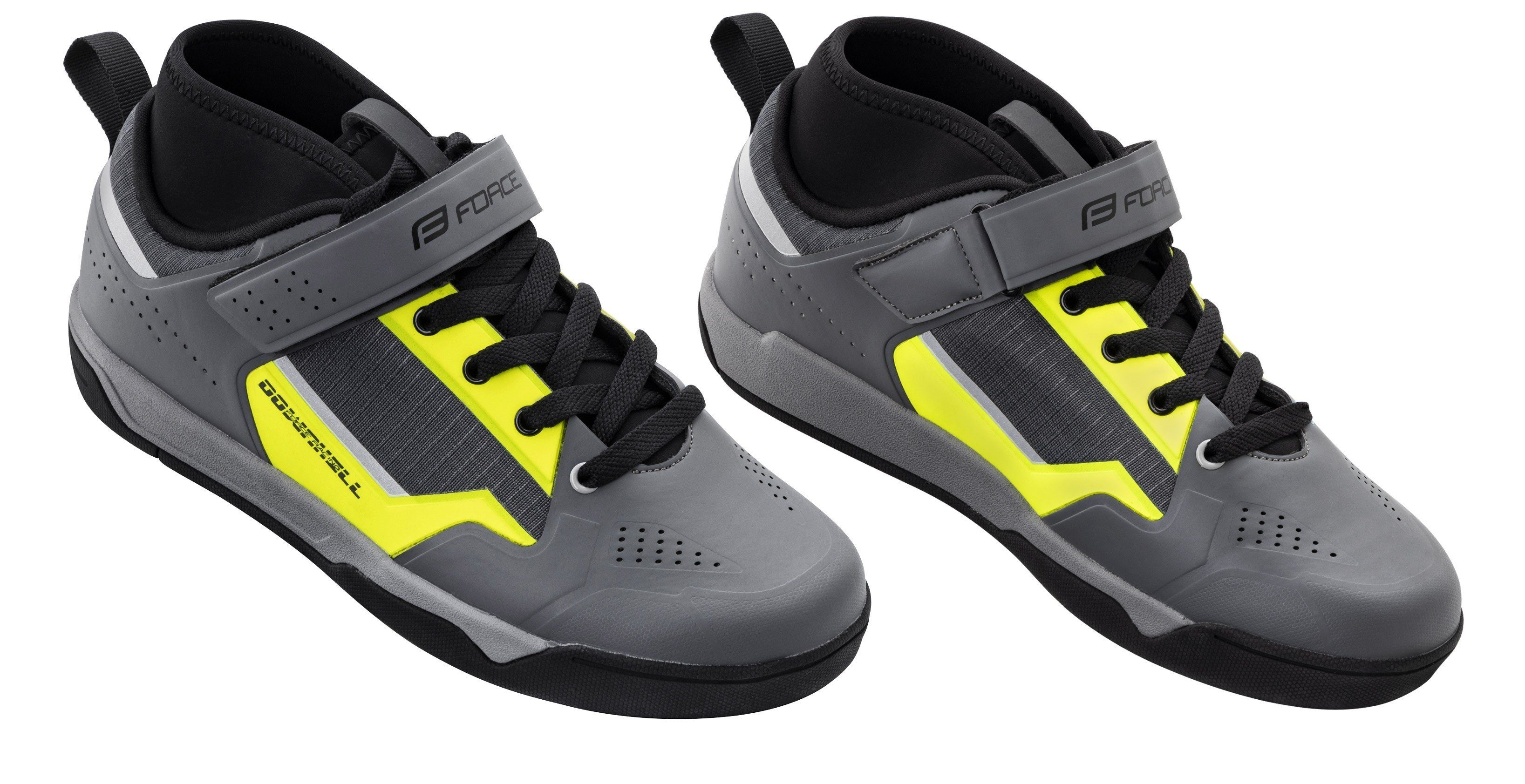 FORCE DOWNHILL FLAT Schuhe gelbgrau Fahrradschuh günstig online kaufen