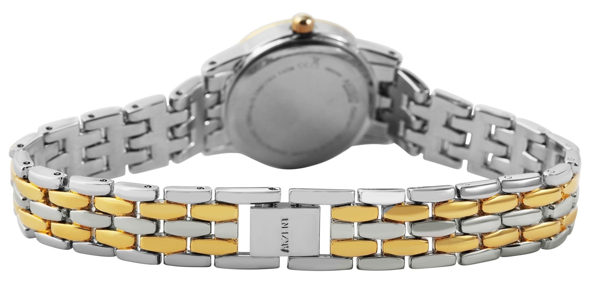 Metall aus Nohad Damen silberfarbig3 Quarzuhr AKZENT Gliederband mit Armbanduhr