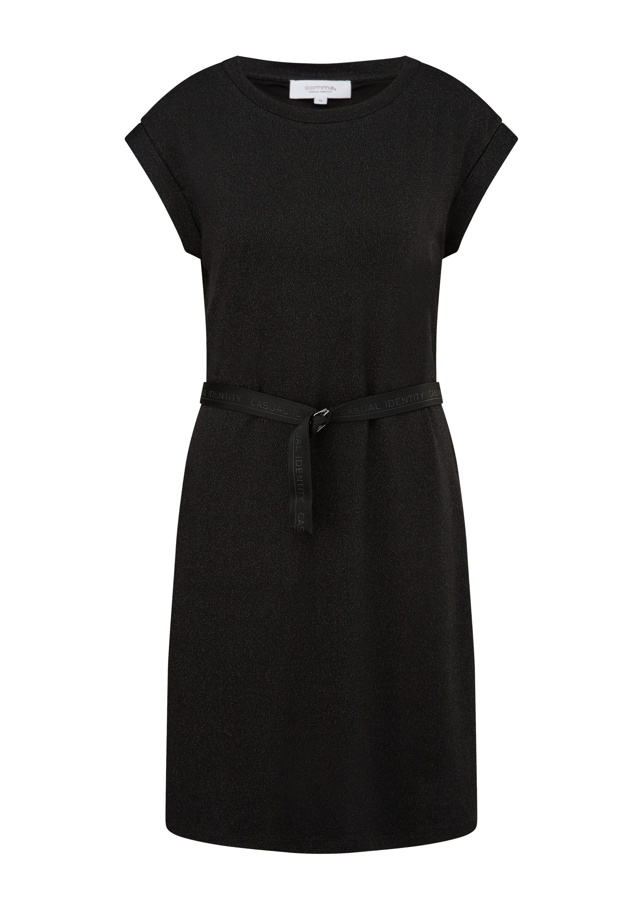 comma Minikleid Kleid Kurzes Etuikleid mit Glitzergarn