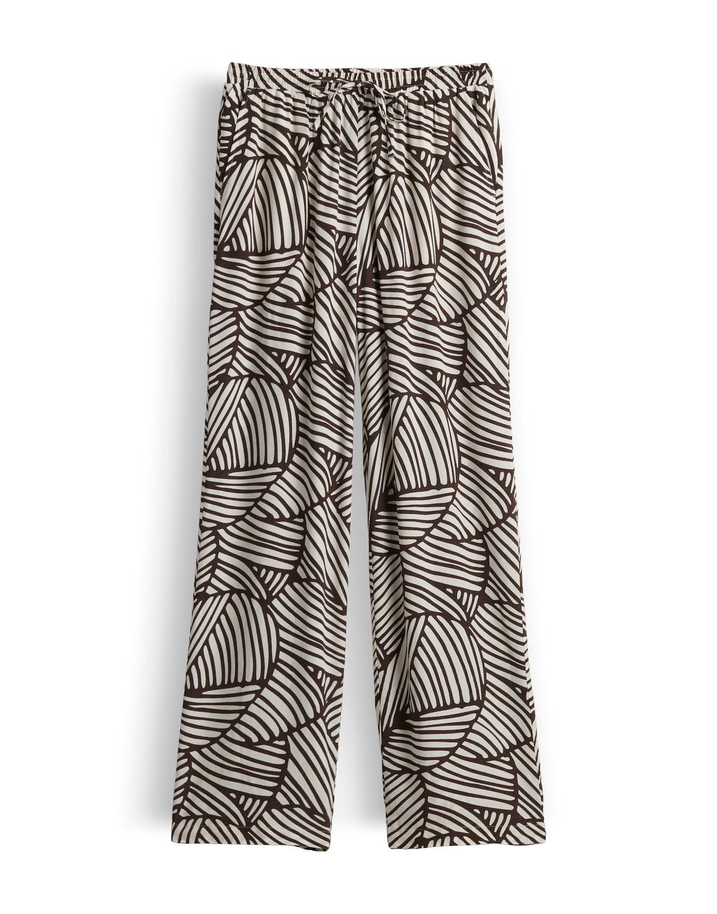 OPUS Stoffhose Marou botanical aus Webware mit Crepe Optik Mit Eingrifftaschen für praktische Alltagslooks