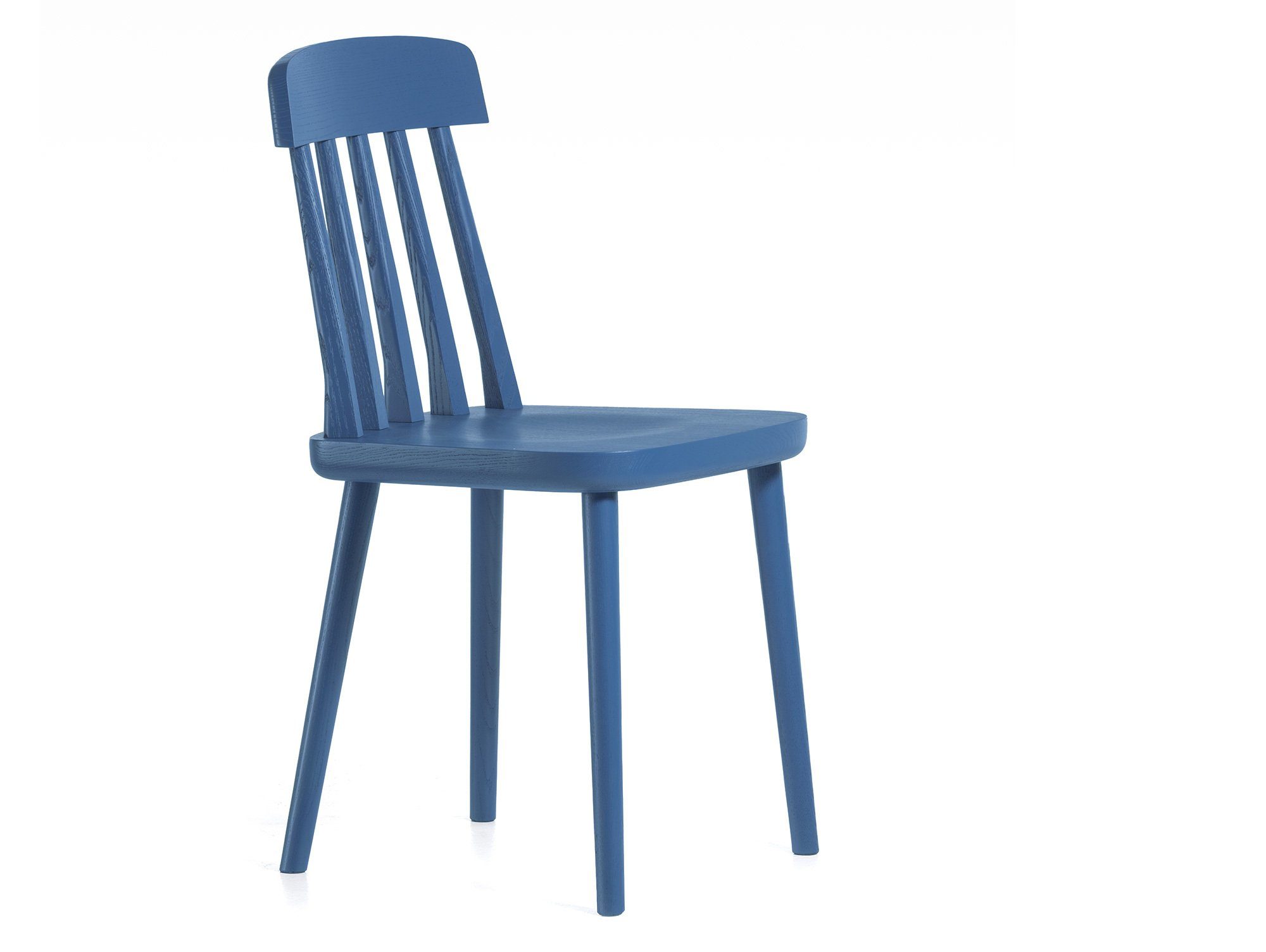 Moebel-Eins Esszimmerstuhl, CAMI Holzstuhl, Material Massivholz, Esche lackiert blau | Stühle