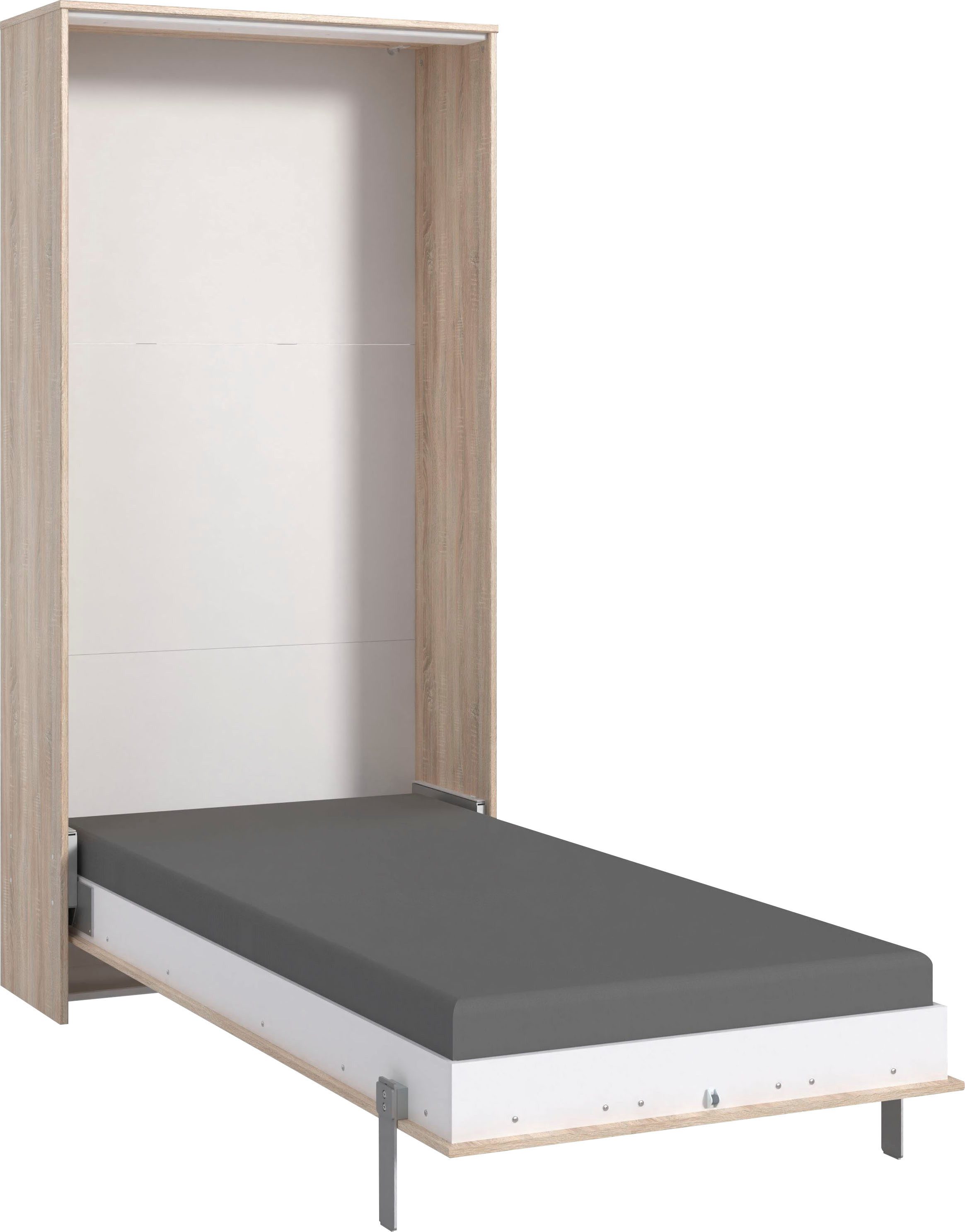 Wimex Schrankbett Juist Schrankklappbett Gästebett vertikal klappbar, 3 Liegeflächen, mit Lattenrost, Made in Germany