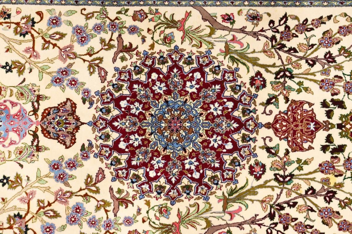 Orientteppich Isfahan Seidenkette 109x176 Höhe: 6 mm Nain Trading, Handgeknüpfter Orientteppich, rechteckig