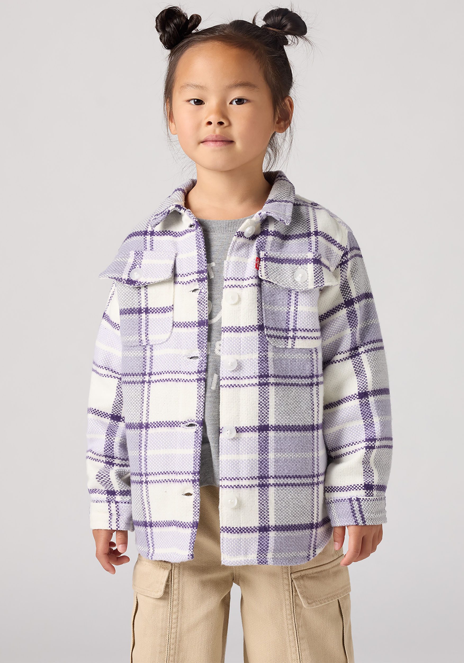 Levi's® Kids Hemdjacke LVG OVERSIZED PLAID SHACKET for Girls, Fleece