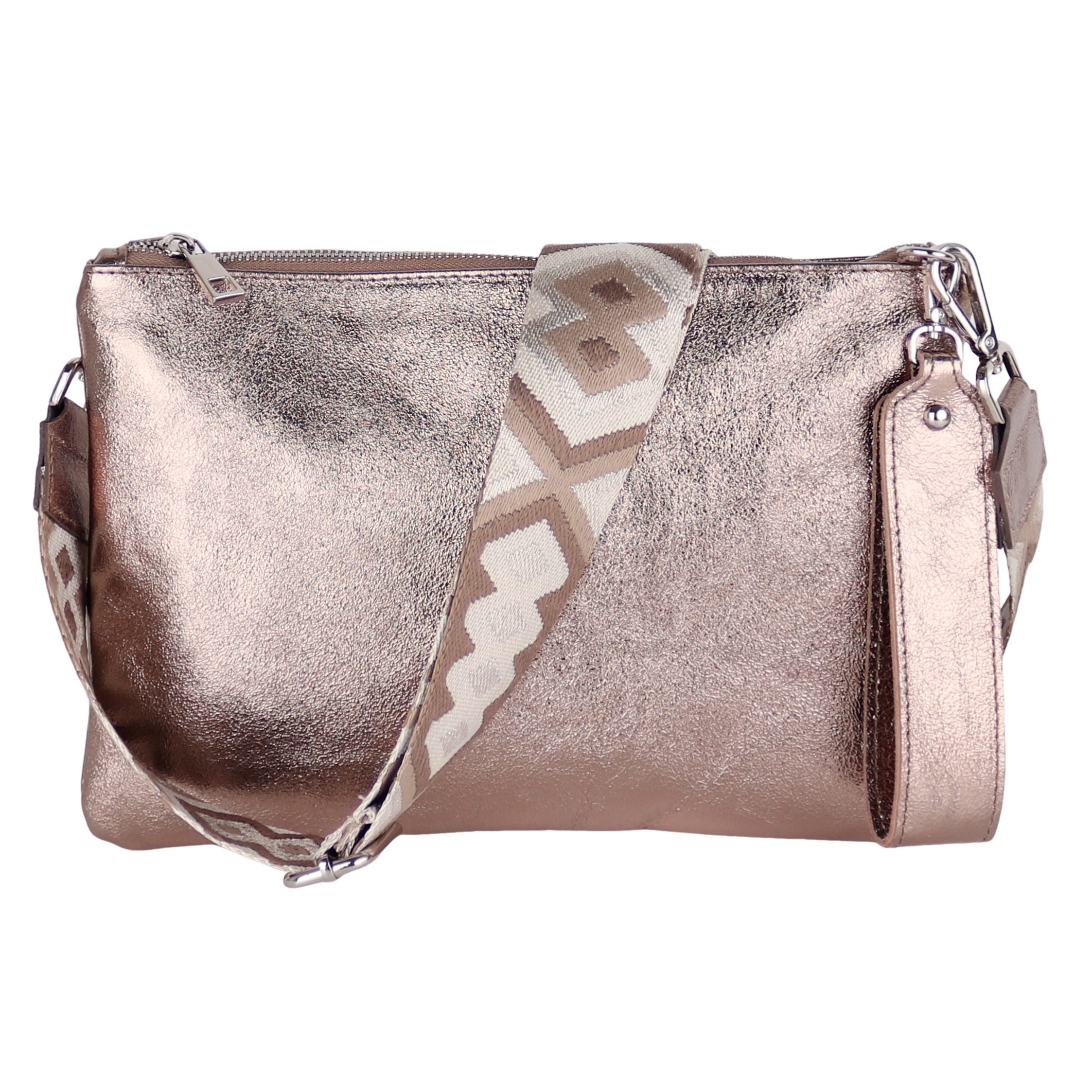 Umhängetasche Damen Crossbody Bag, Echtleder Made In Italy