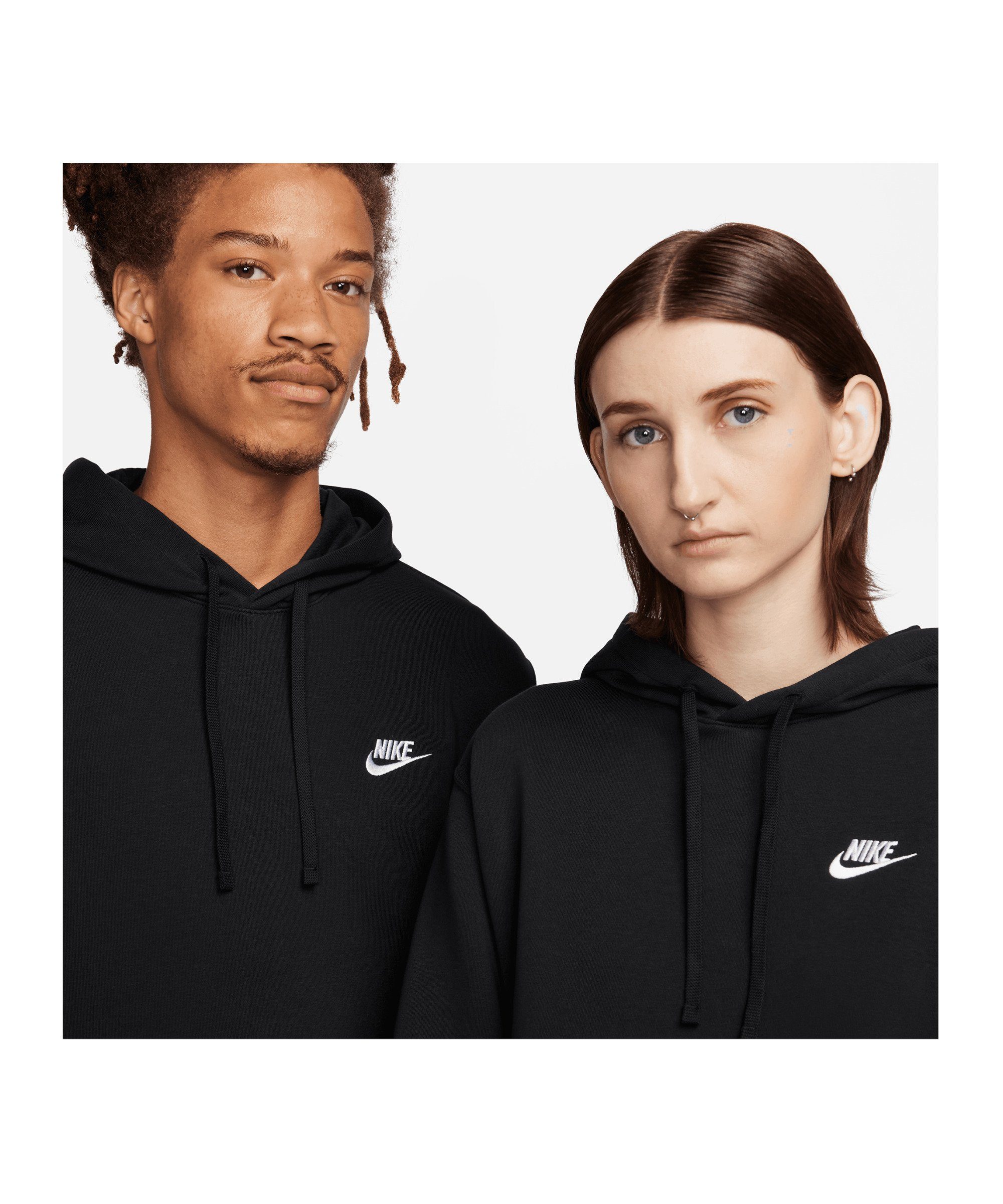 schwarz Nike Sportswear Hoody Sweatshirt Club