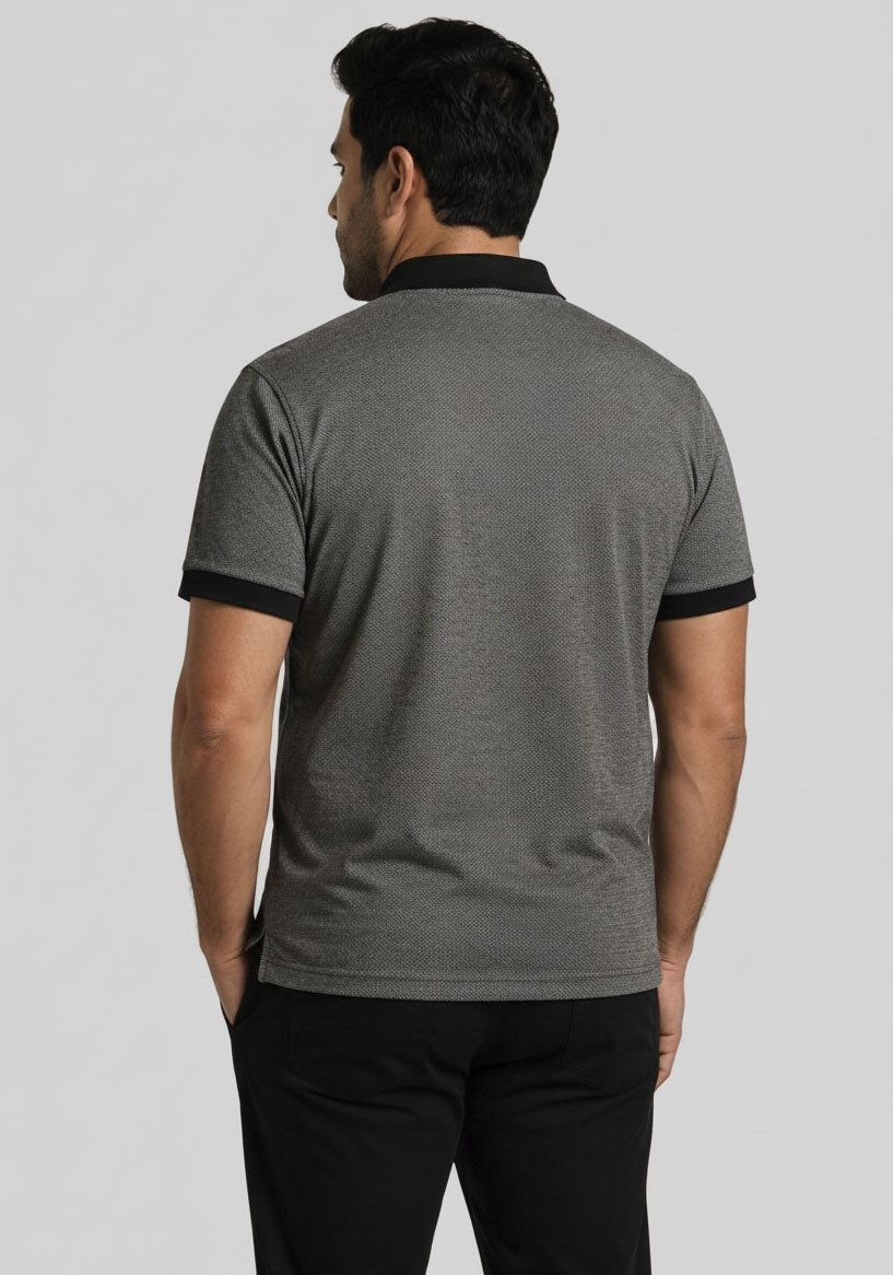 Man's World Plus Poloshirt auch in Grosse Größen bis Gr. 7XL Ärmel-Fit Regular Fit, Kurzarm, mit Seitenschlitzen, gemustert