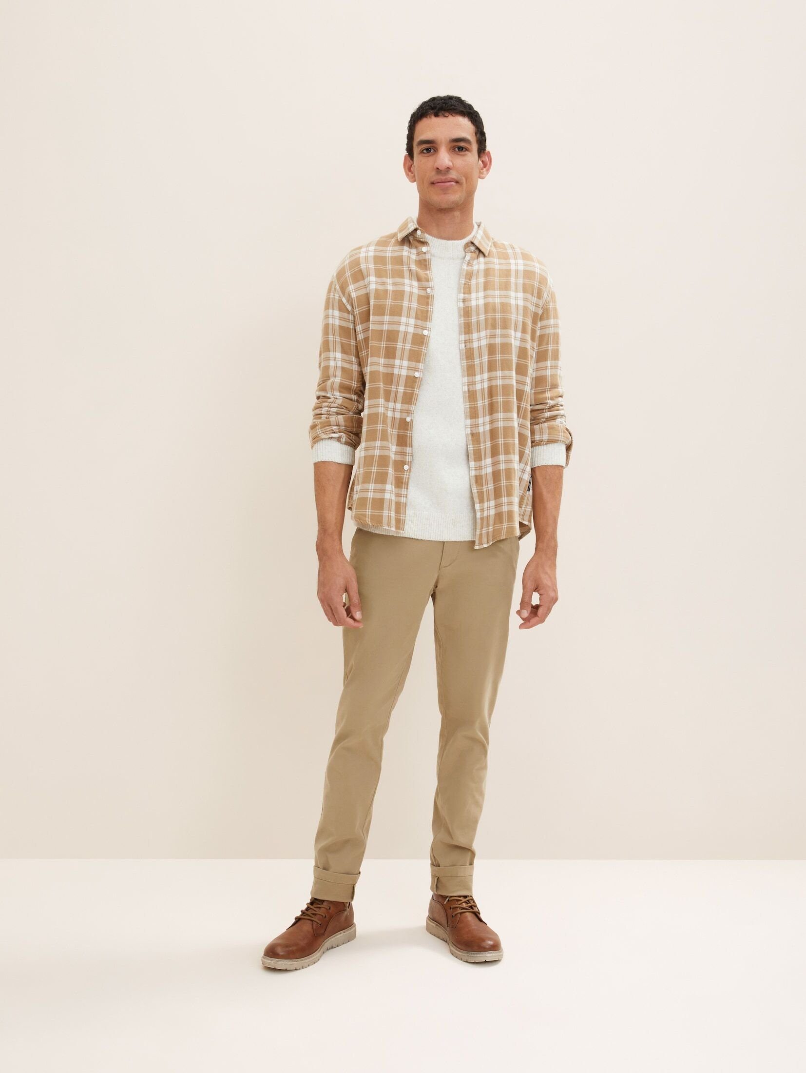 TOM TAILOR Chinohose Chino Slim everglade beige | Chinohosen