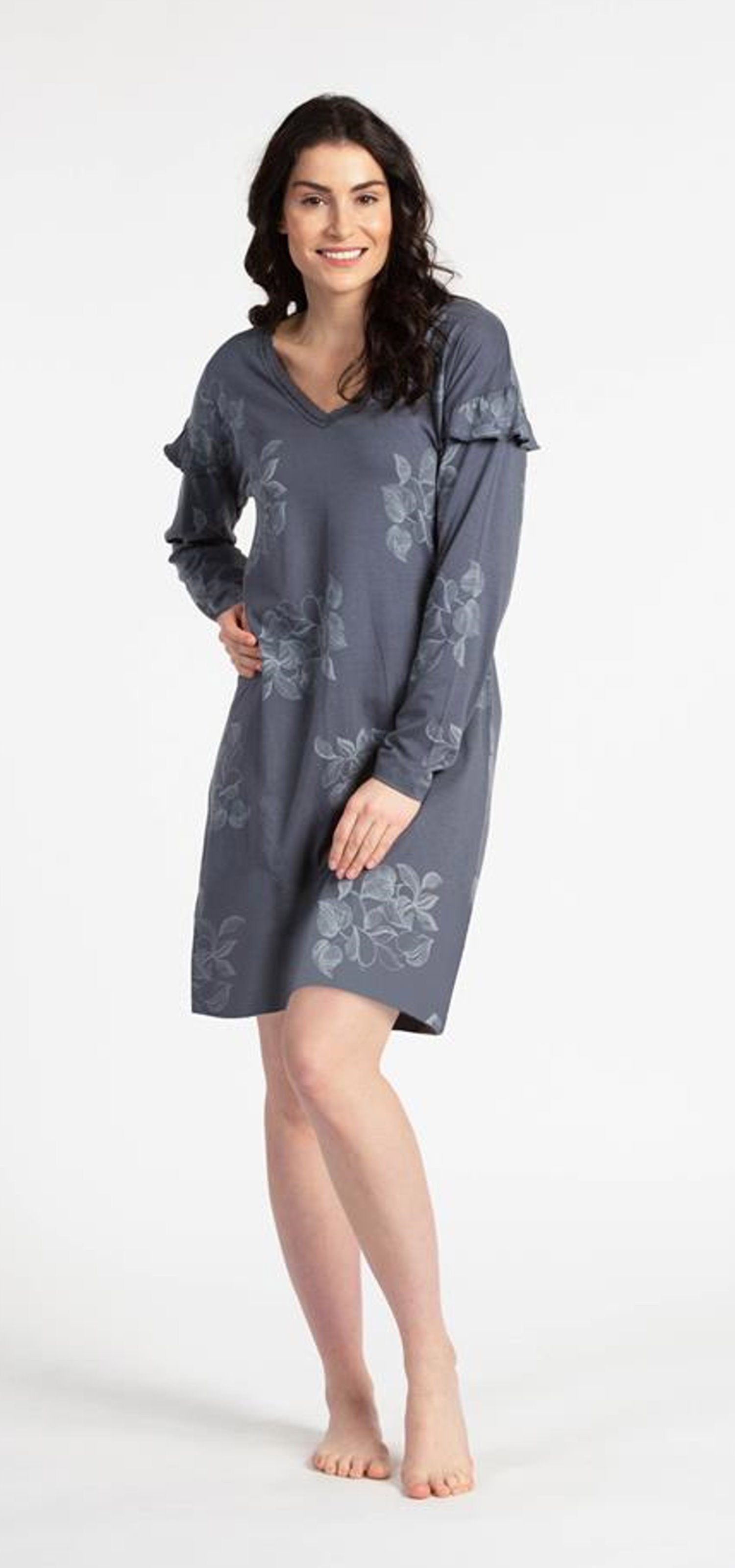Eskimo Nachthemd Damen Schlafshirt mit langem Arm (1-tlg) Modisches Design