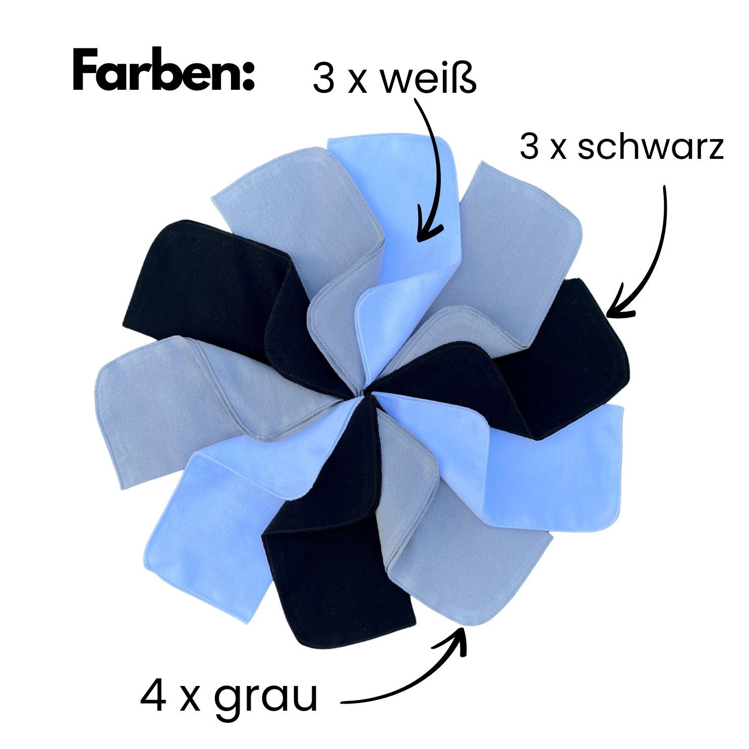 Babymajawelt Waschlappen Ultraweiche Baby Waschlappen Molton Tücher 25x25cm, Baumwolle (10-St), Nachhaltig, DIY-Feuchttücher, Wiederverwendbar, Babyausstattung