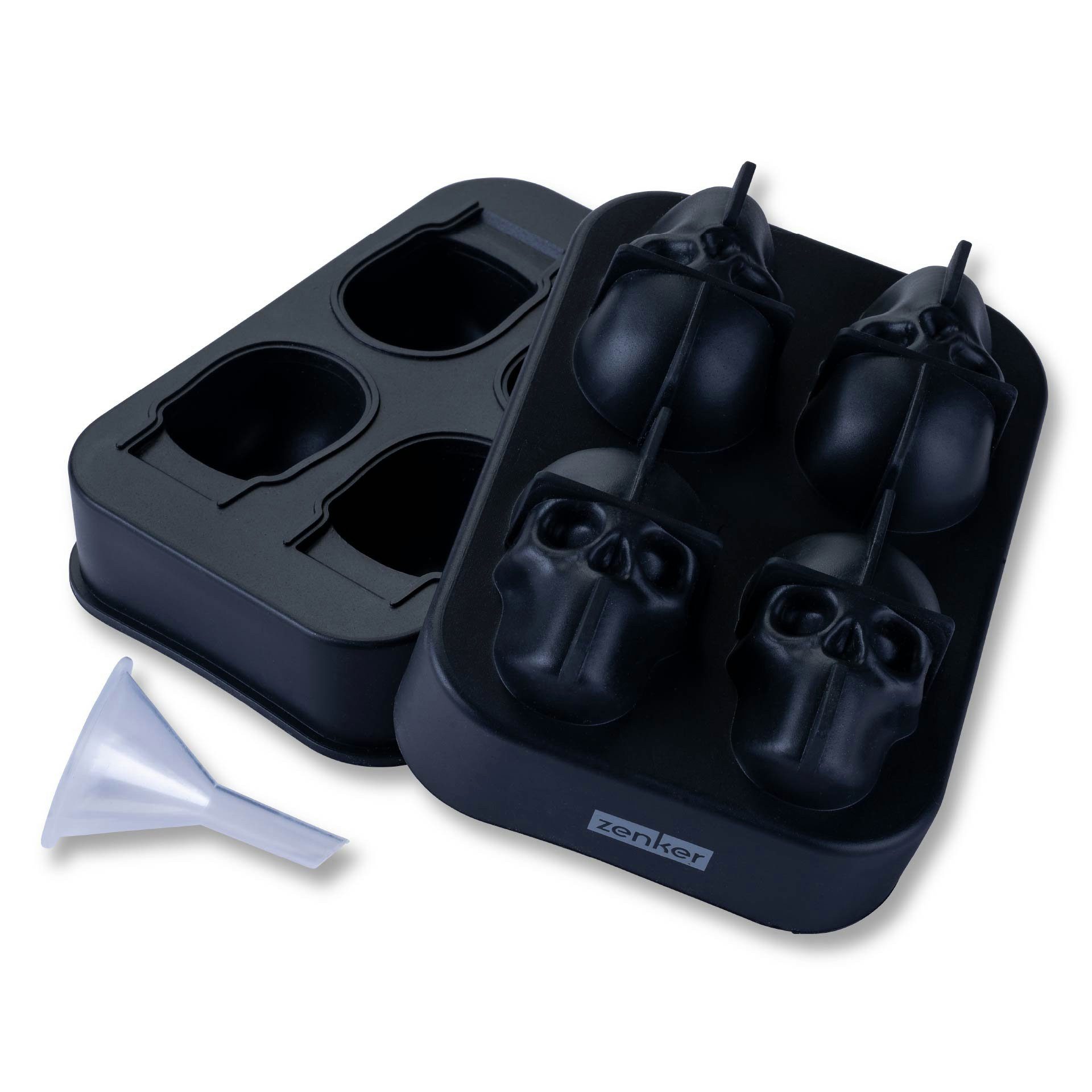 Zenker Eiswürfelform Totenkopf – Halloween Party Highlight, Minikuchenform