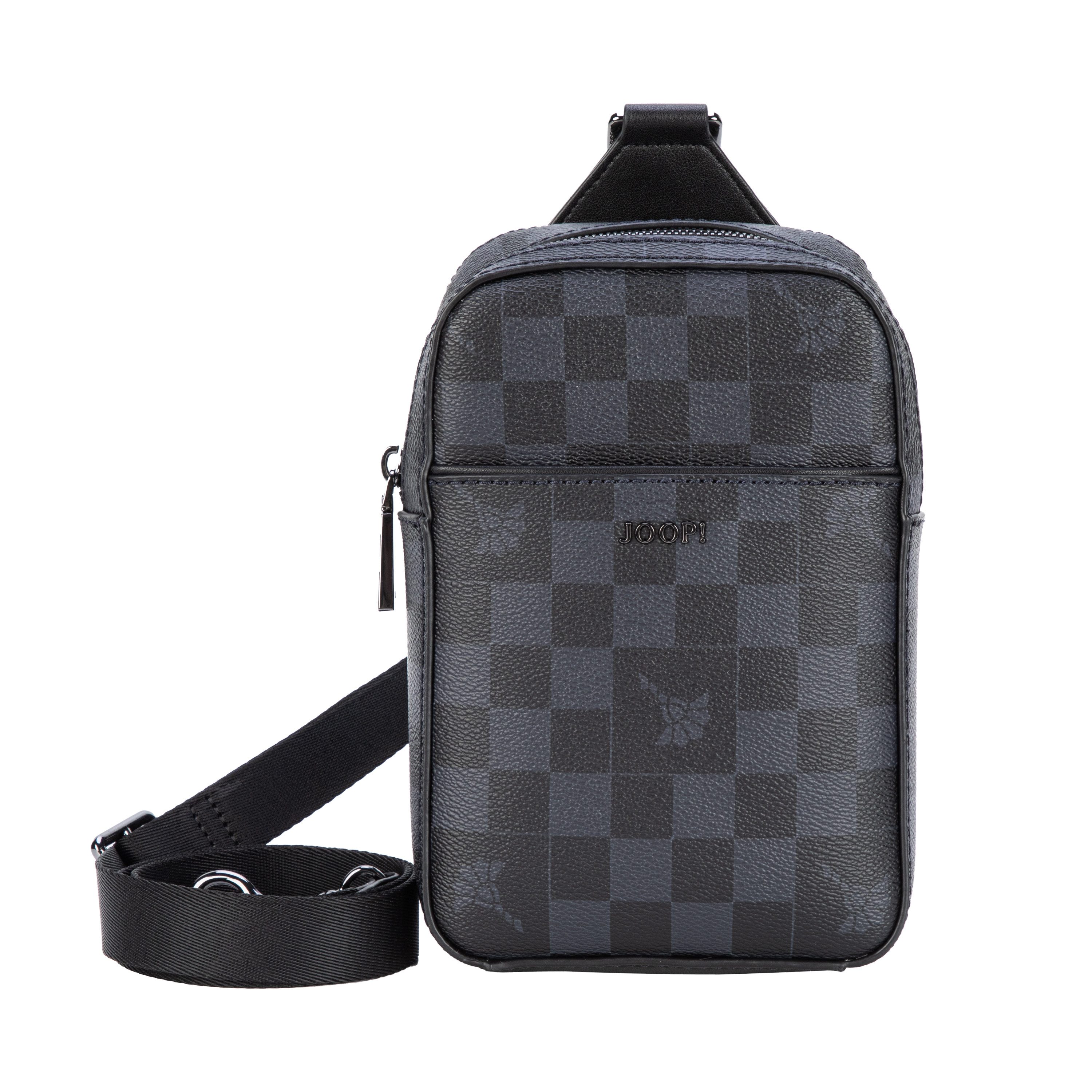 JOOP! Schultertasche cortina piazza slingbag xsvz, Unisex Umhängetasche, Crossbody-Bag mit Schachbrettmuster