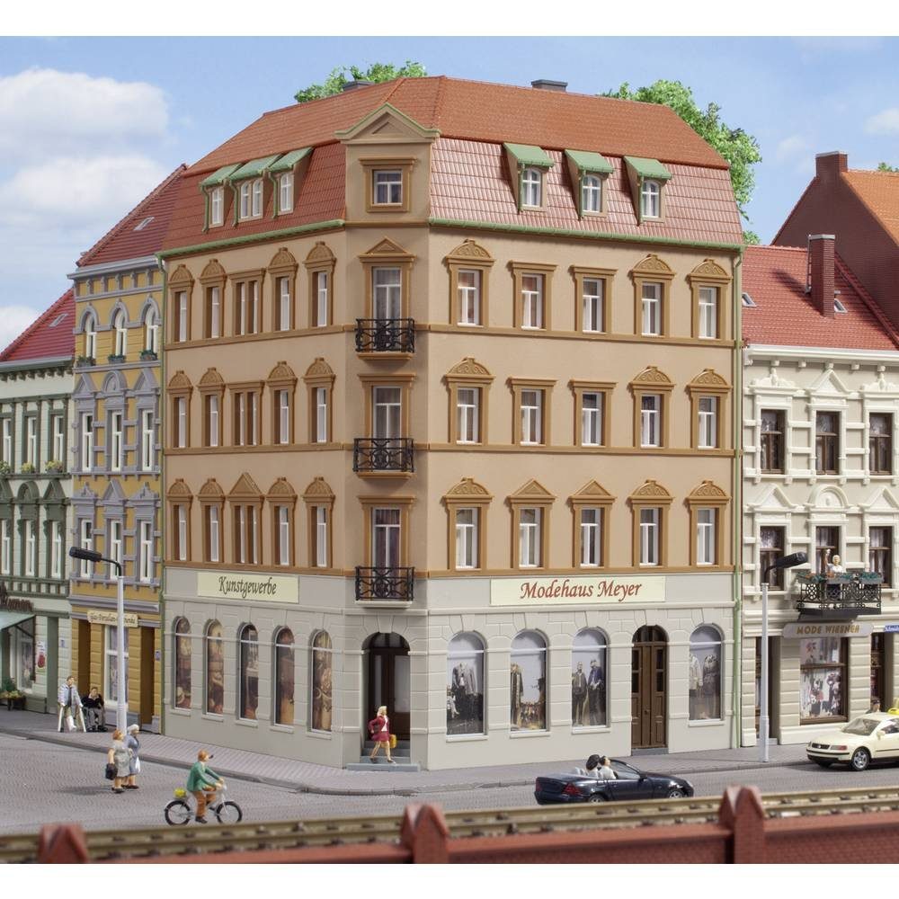 Auhagen Modelleisenbahn-Gebäude H0 Eckhaus Schmidtstraße 10