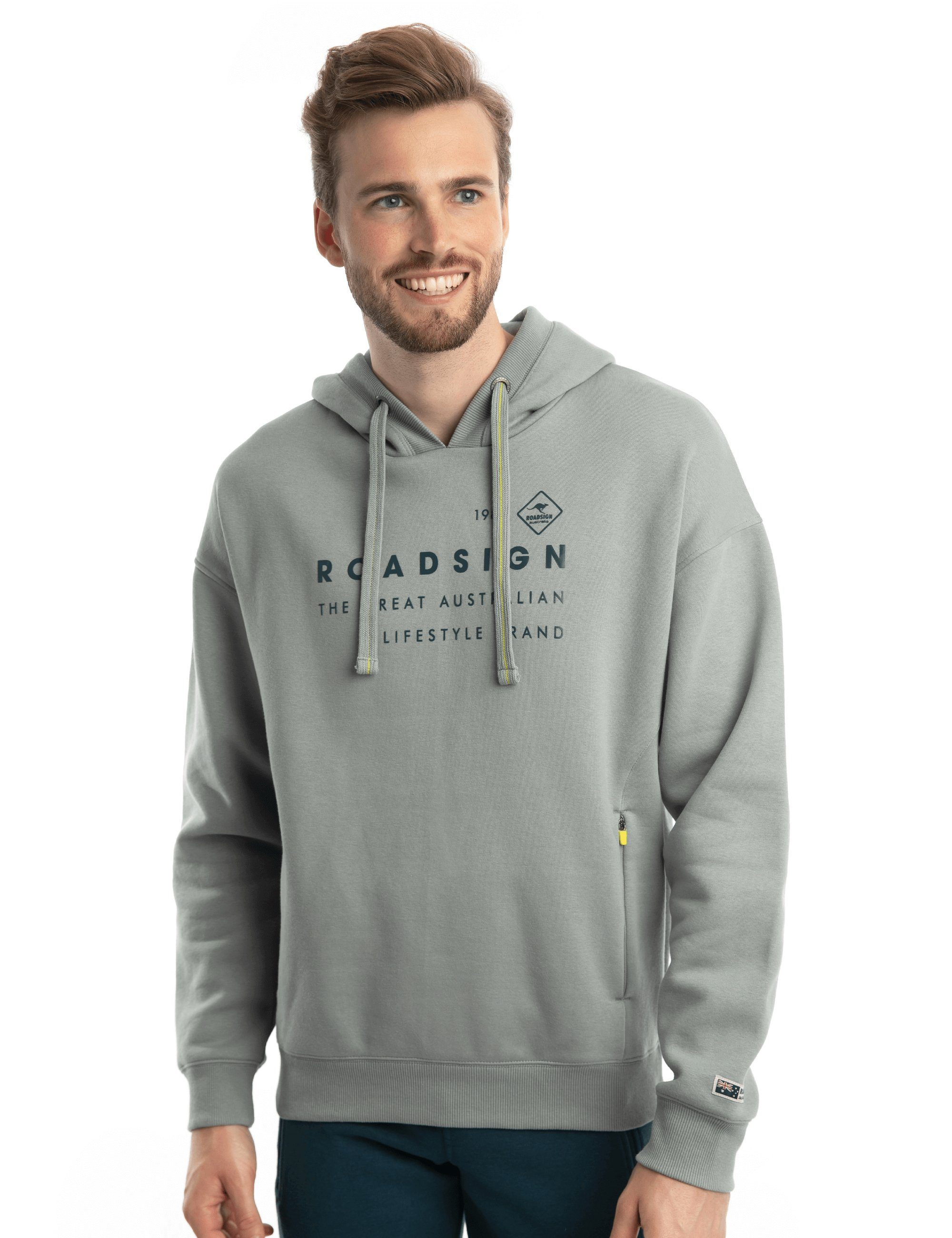 ROADSIGN Kängurutasche, "Roadsign" Kordelzug, mit Kapuze Kapuzensweatshirt Logo-Aufdruck australia (1-tlg) Treat und