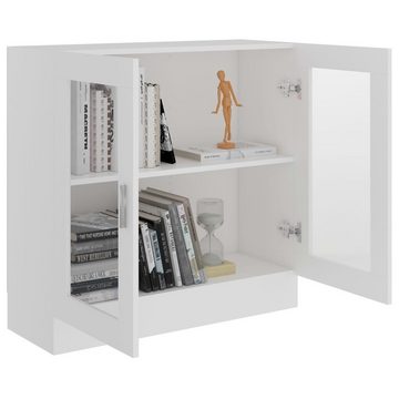 furnicato Bücherregal Vitrinenschrank Weiß 82,5x30,5x80 cm Holzwerkstoff