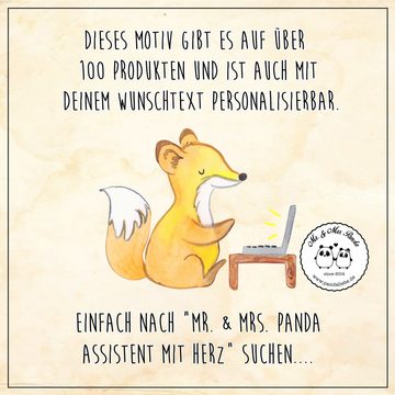 Mr. & Mrs. Panda Grußkarte Assistent Herz - Weiß - Geschenk, Geburtstagskarte, Glückwunschkarte, Hochwertiger Karton