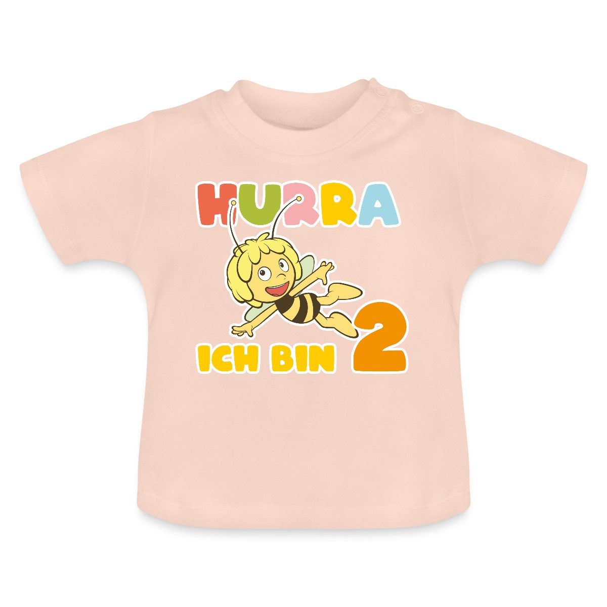 Spreadshirt T-Shirt Biene Maja Hurra Ich Bin 2 Zweiter Geburtstag Baby Bio-T-Shirt (1-tlg)
