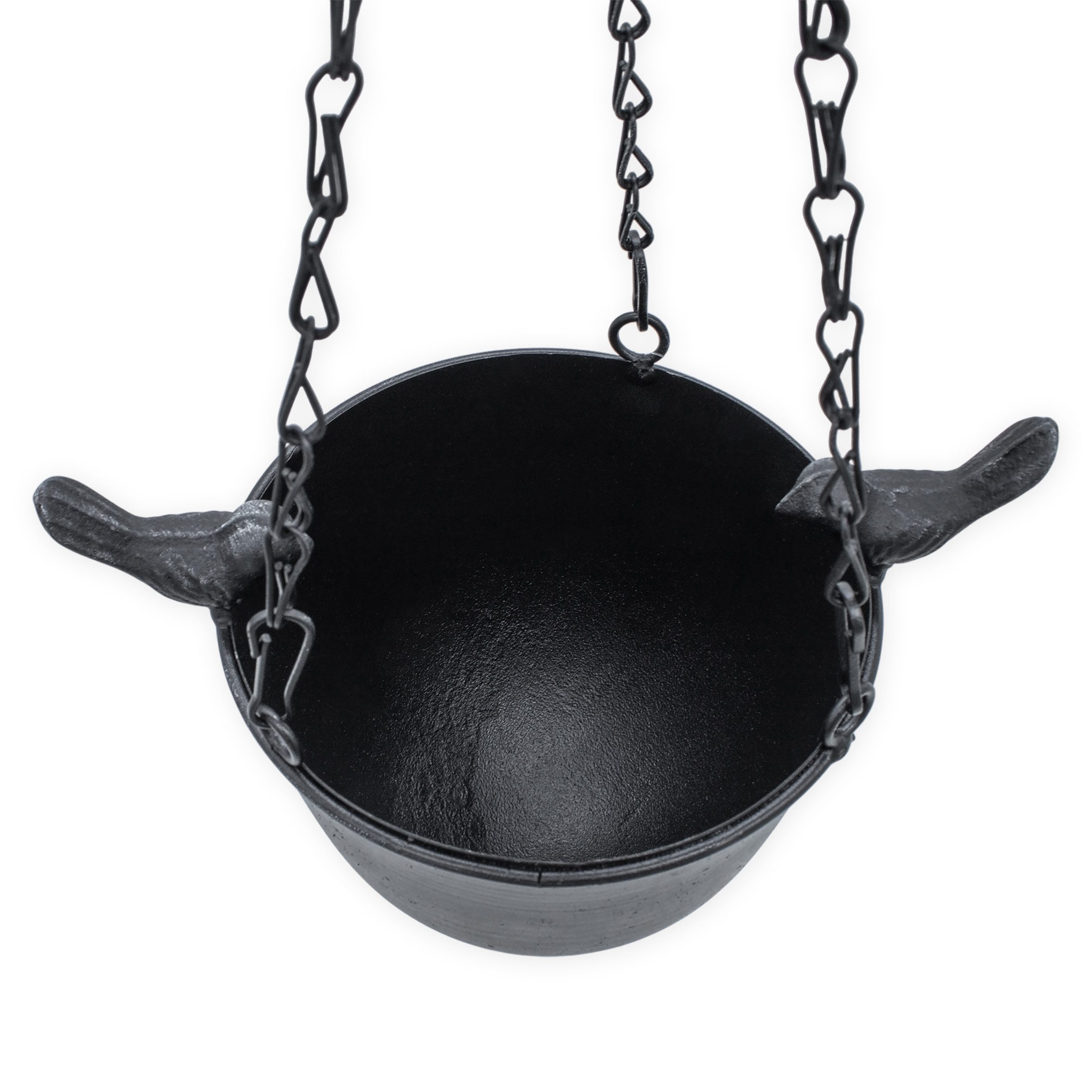 Spetebo Vogeltränke Metall Vogelbad zum Hängen grau - 15 cm 0.25 l, mit Kette zum Aufhängen