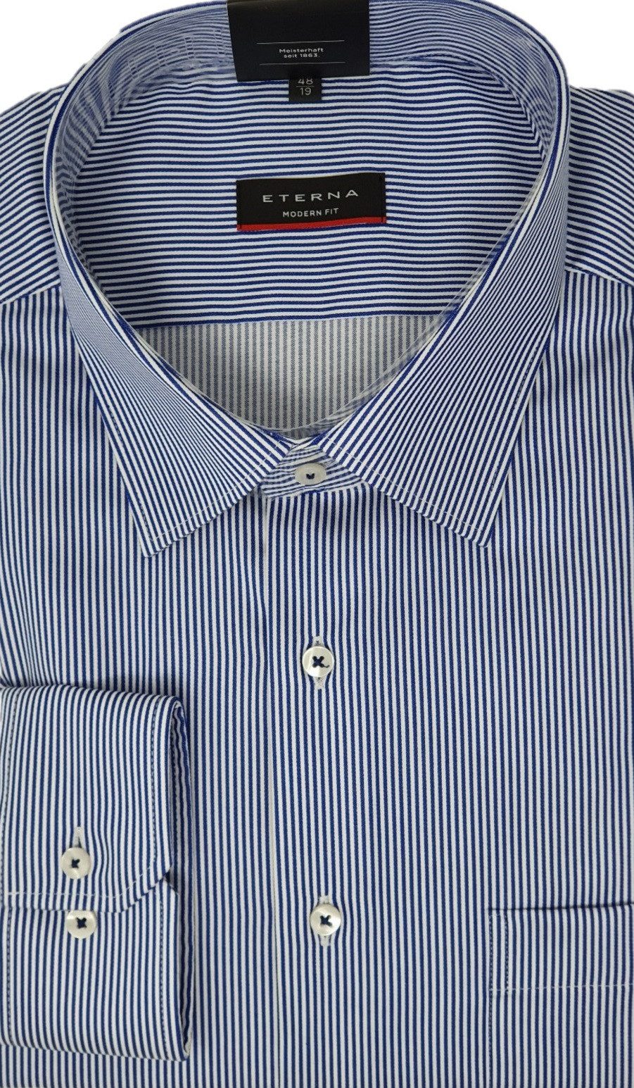 Eterna Businesshemd 8029-X19P, Langarm Cool Shirt, kühlend Modern Fit bügelfrei