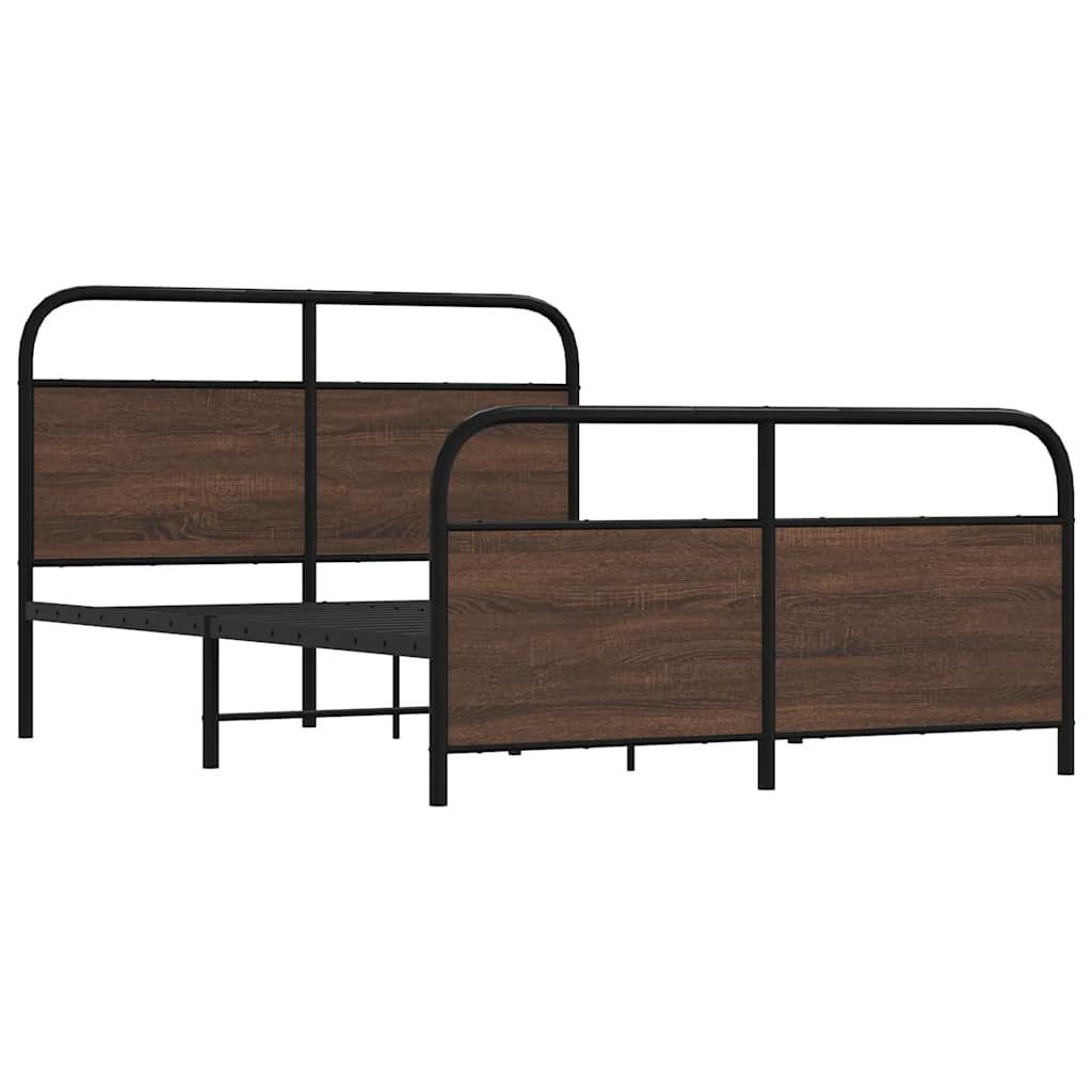 vidaXL Bett Metallbett ohne Matratze Braun günstig online kaufen
