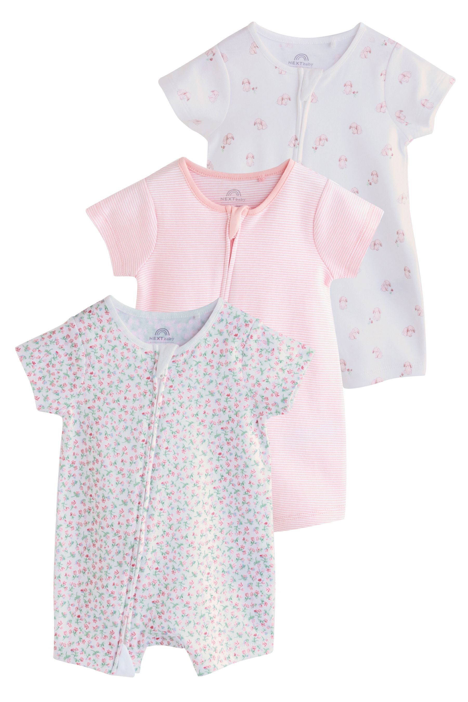 Strampler 3er-Pack Baby-Strampler mit Zweiwege-RV