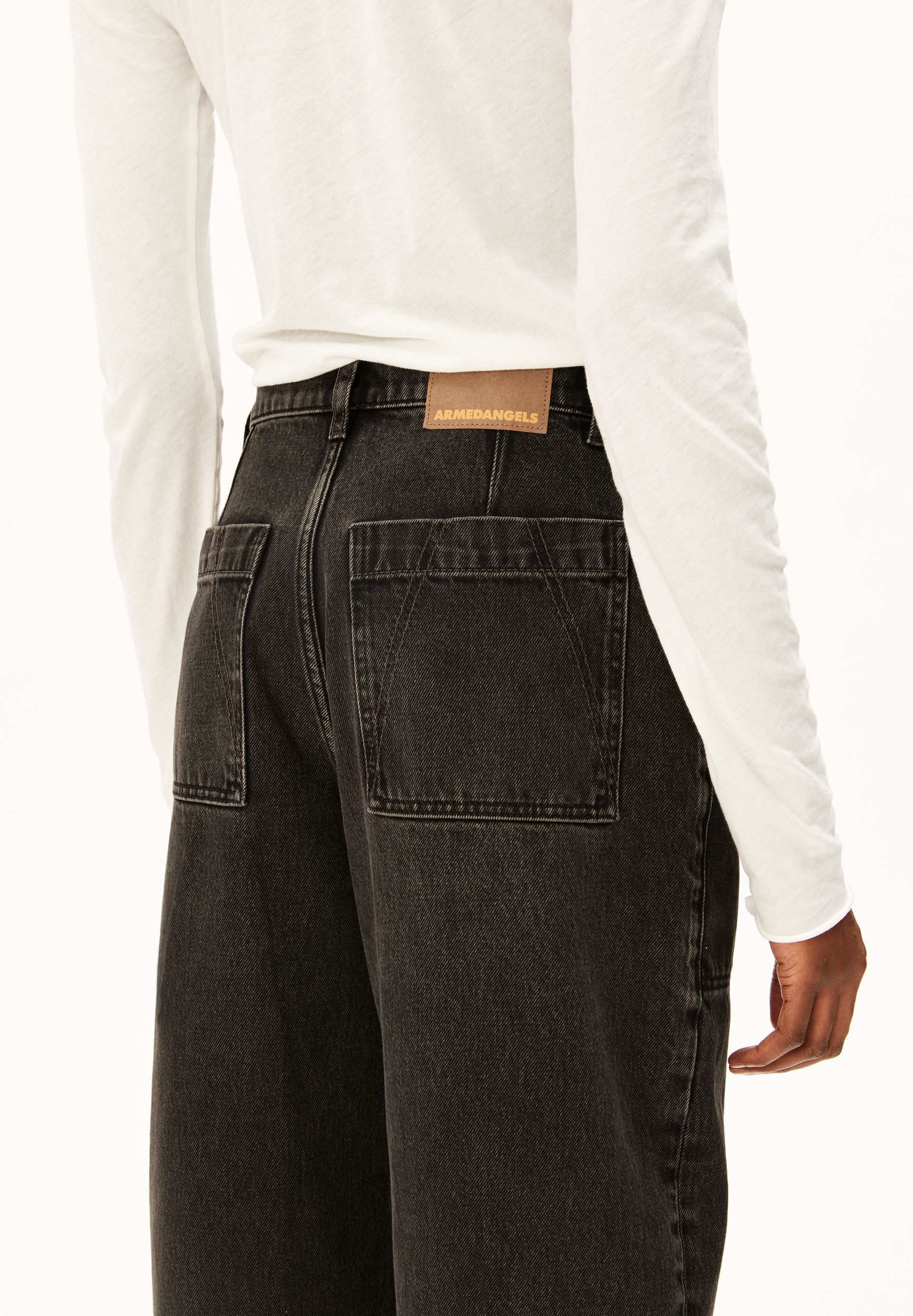 Armedangels Weite Jeans BAARLY HIGH WORKER BARREL (Non-Stretch, Loose Fit) High waist